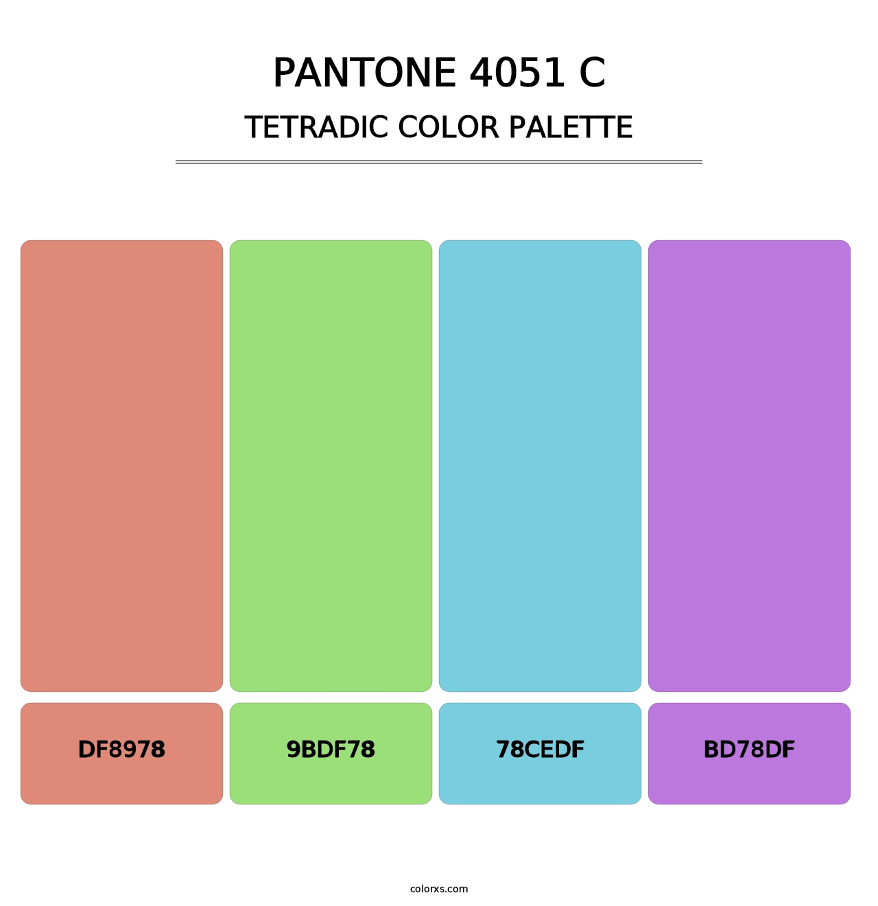 PANTONE 4051 C - Tetradic Color Palette