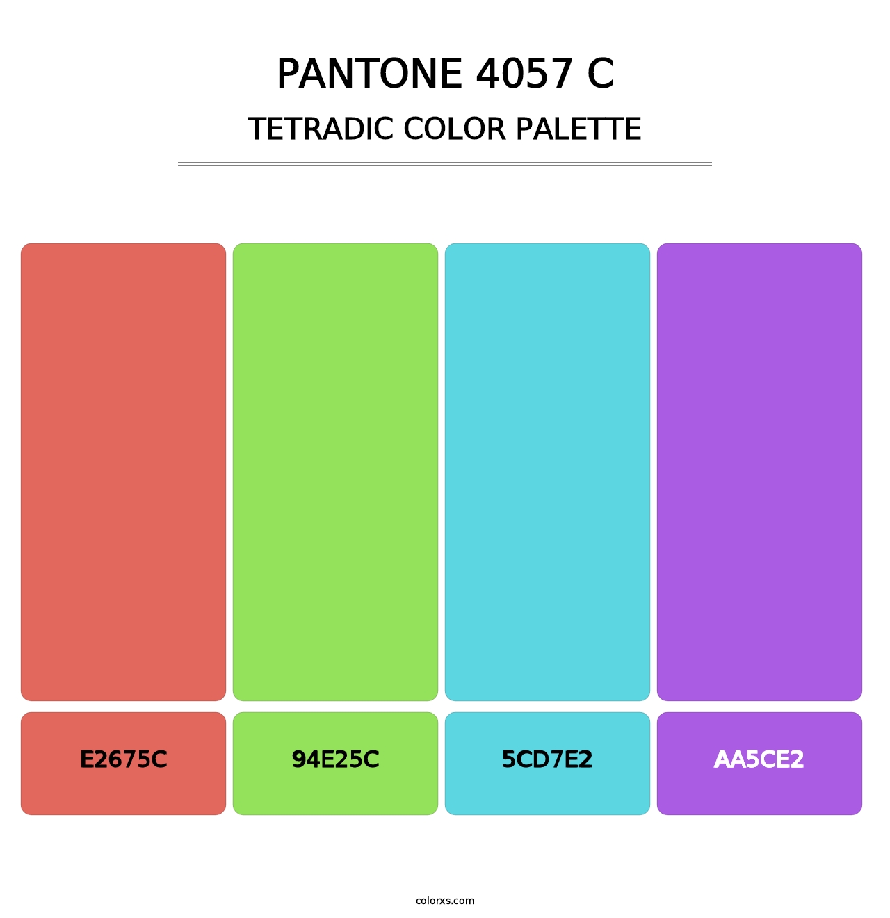 PANTONE 4057 C - Tetradic Color Palette