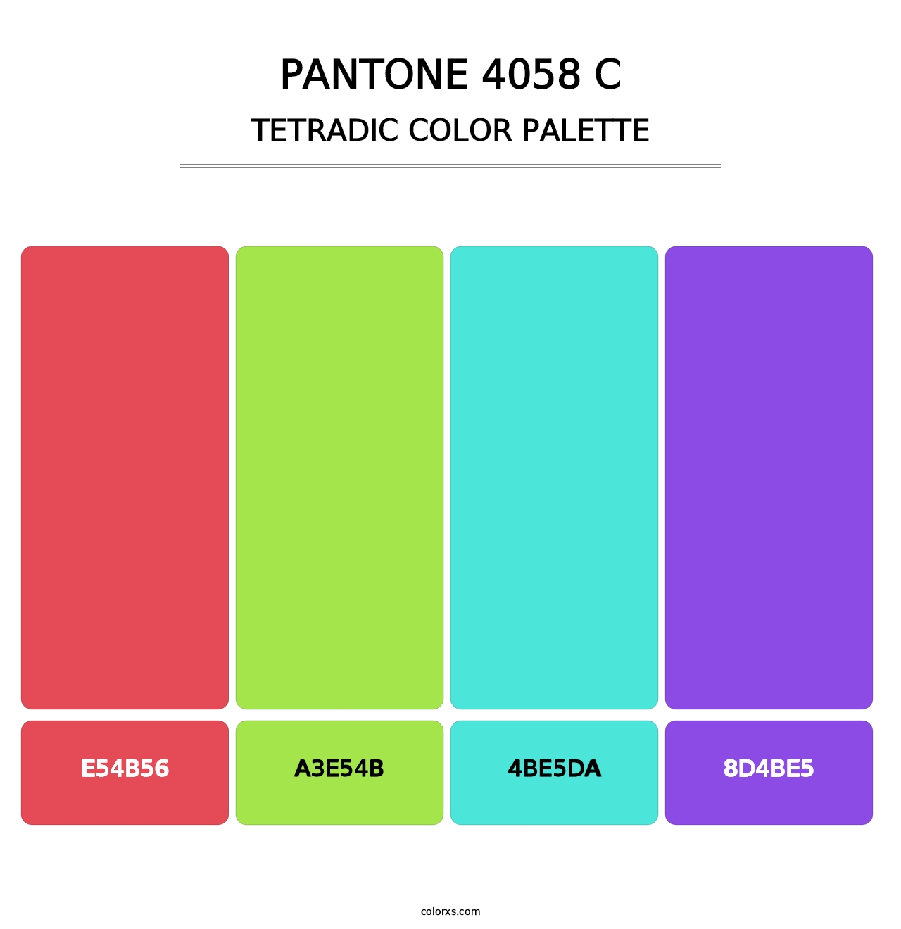 PANTONE 4058 C - Tetradic Color Palette