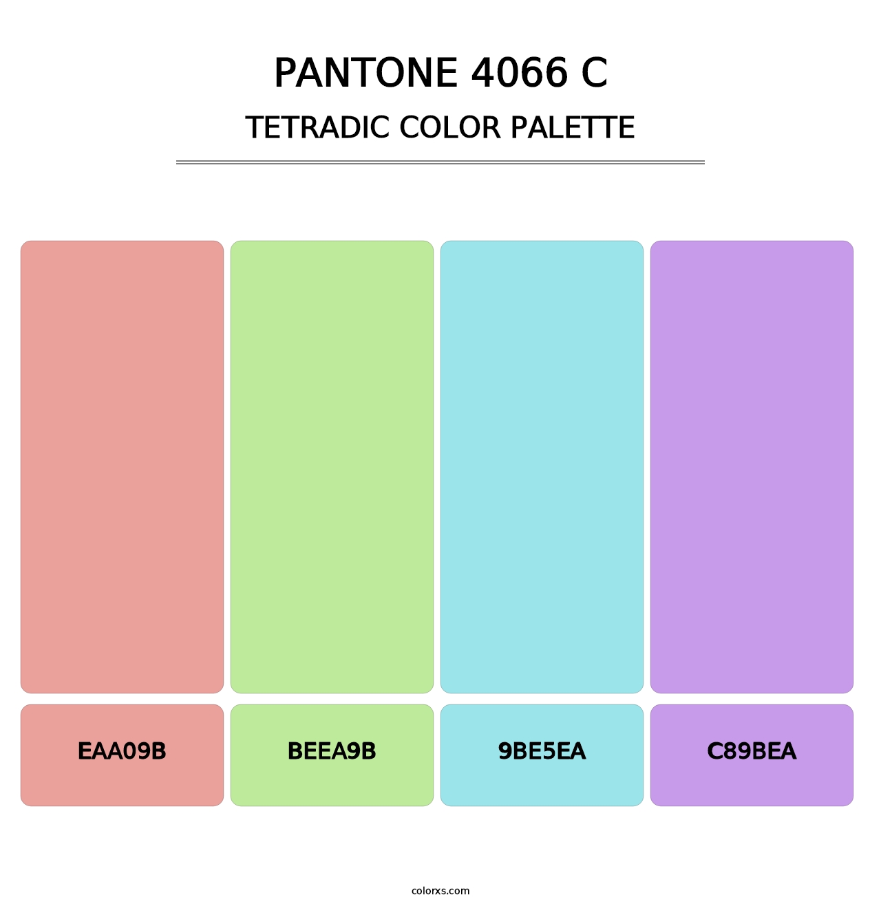 PANTONE 4066 C - Tetradic Color Palette