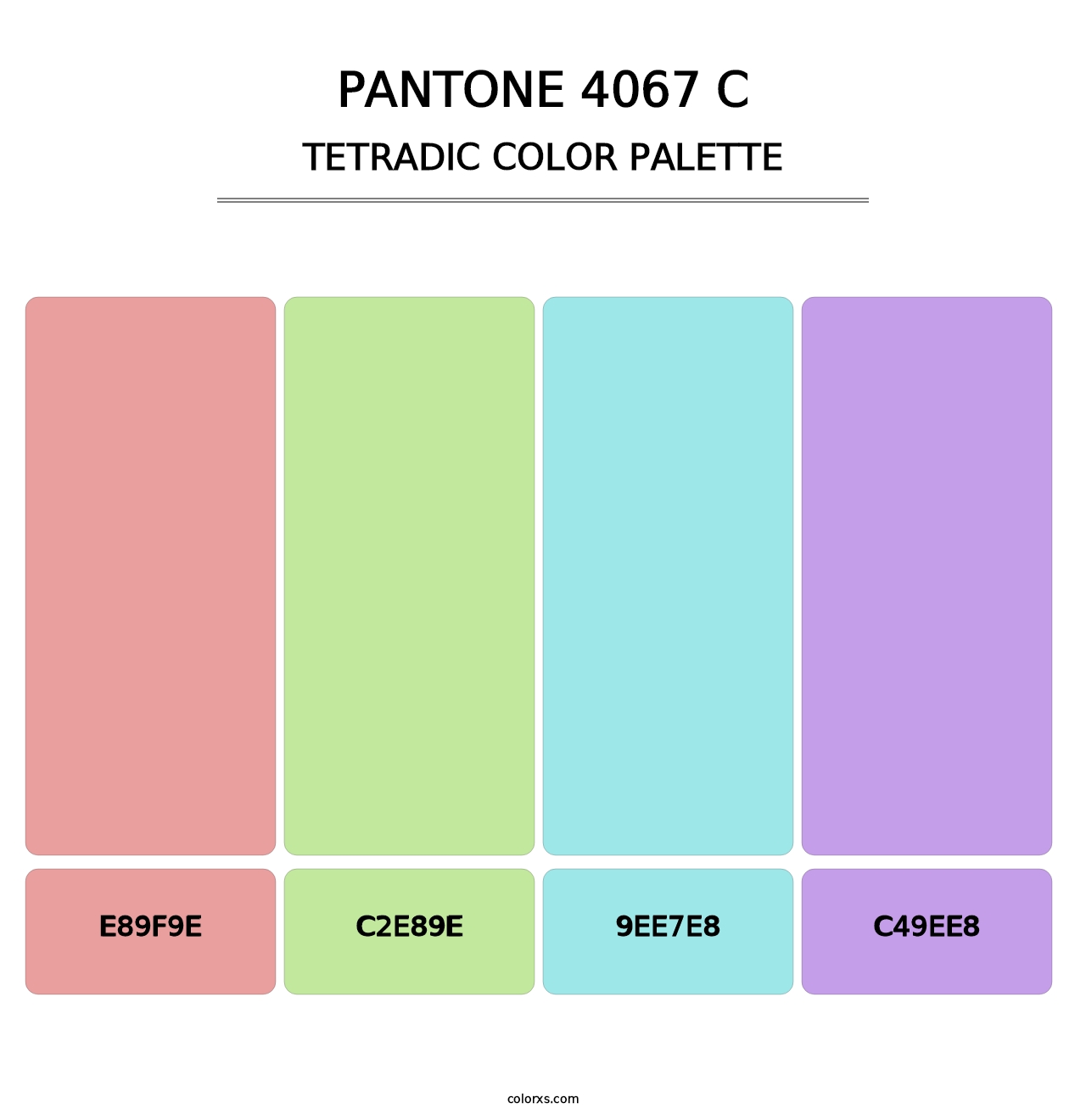 PANTONE 4067 C - Tetradic Color Palette