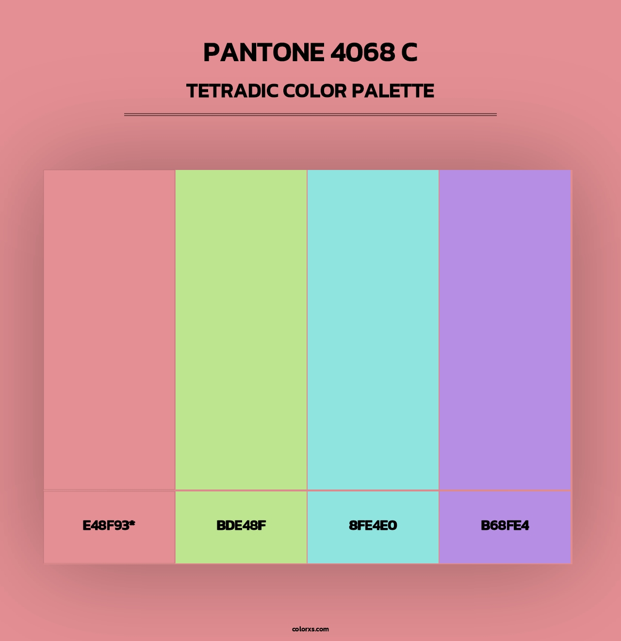 PANTONE 4068 C - Tetradic Color Palette
