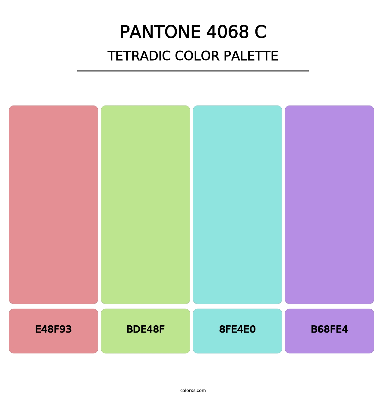 PANTONE 4068 C - Tetradic Color Palette