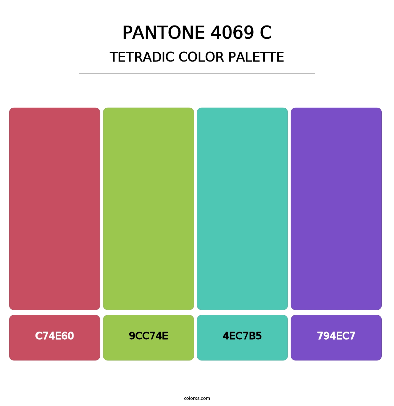 PANTONE 4069 C - Tetradic Color Palette