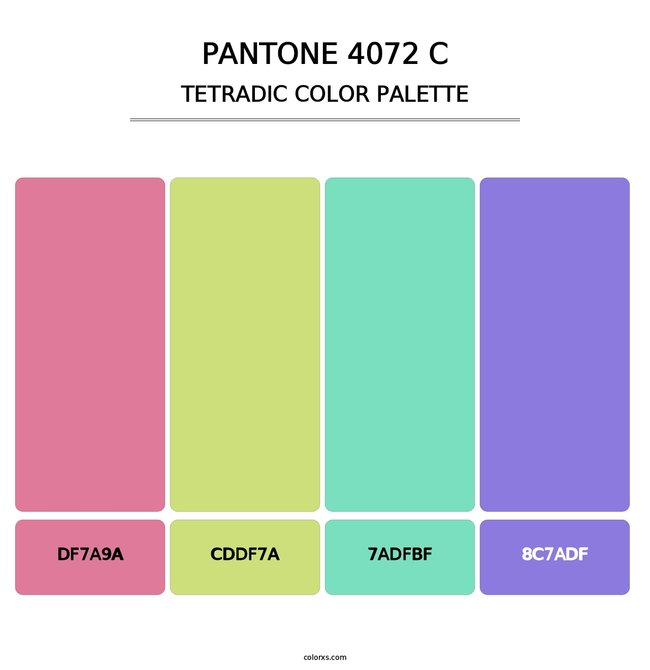 PANTONE 4072 C - Tetradic Color Palette