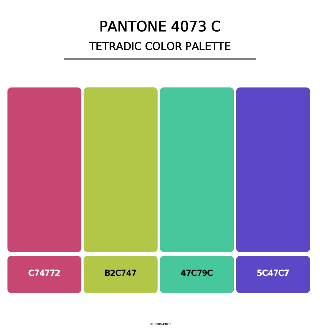 PANTONE 4073 C - Tetradic Color Palette