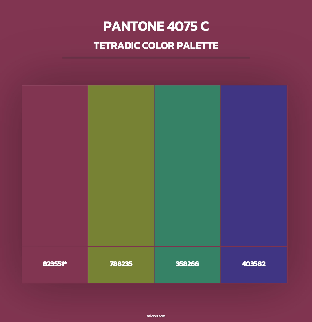 PANTONE 4075 C - Tetradic Color Palette