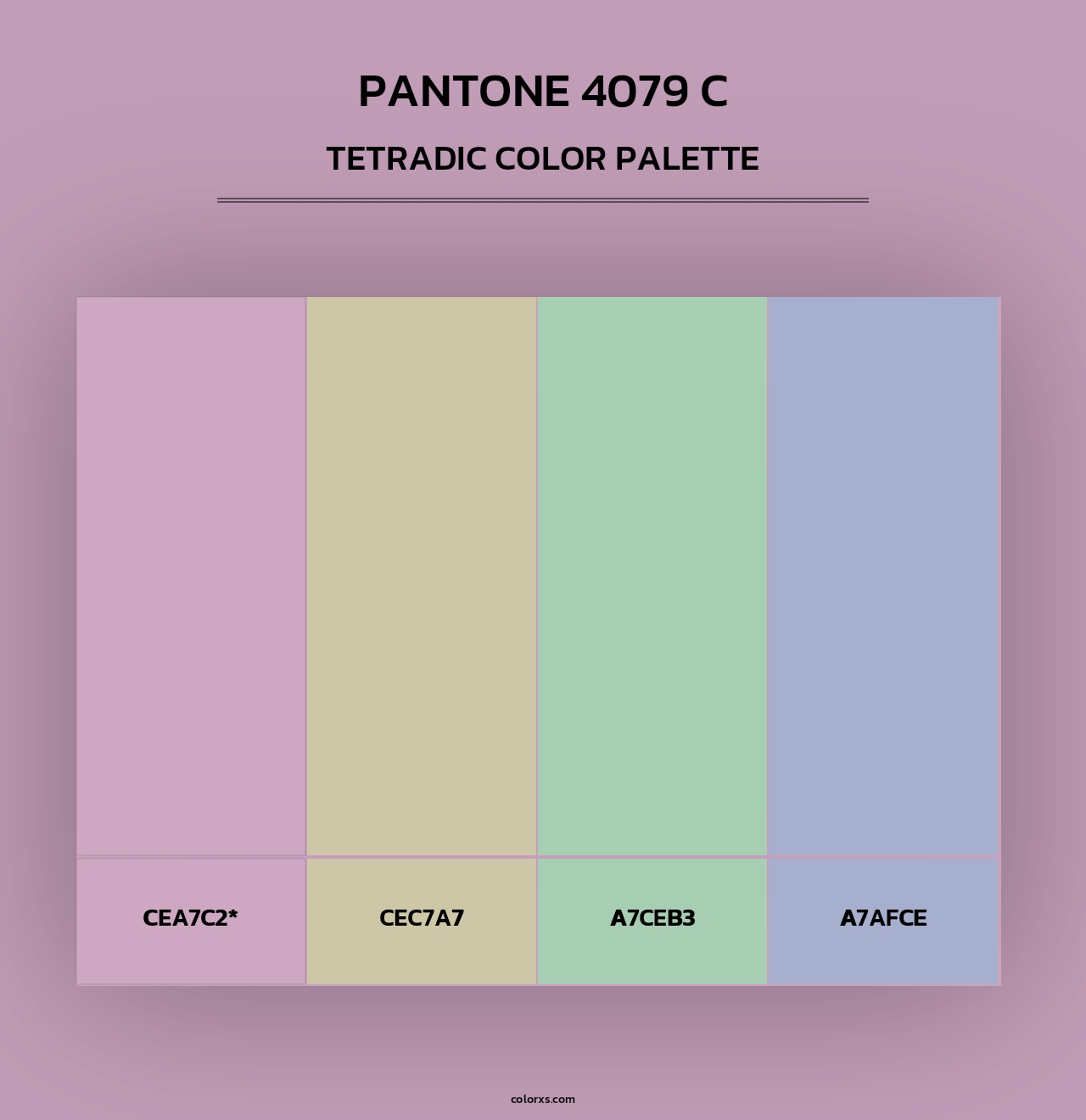 PANTONE 4079 C - Tetradic Color Palette
