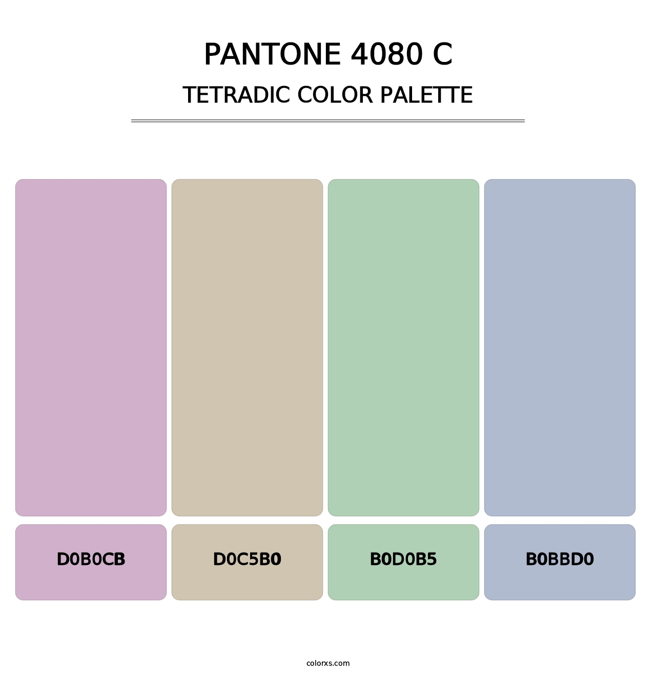 PANTONE 4080 C - Tetradic Color Palette