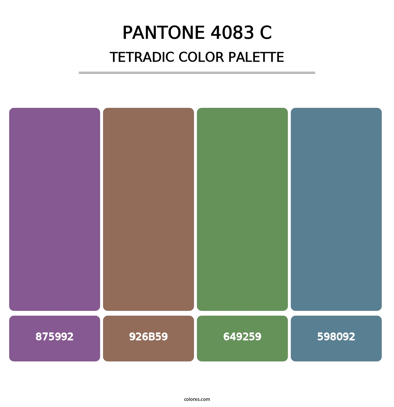 PANTONE 4083 C - Tetradic Color Palette