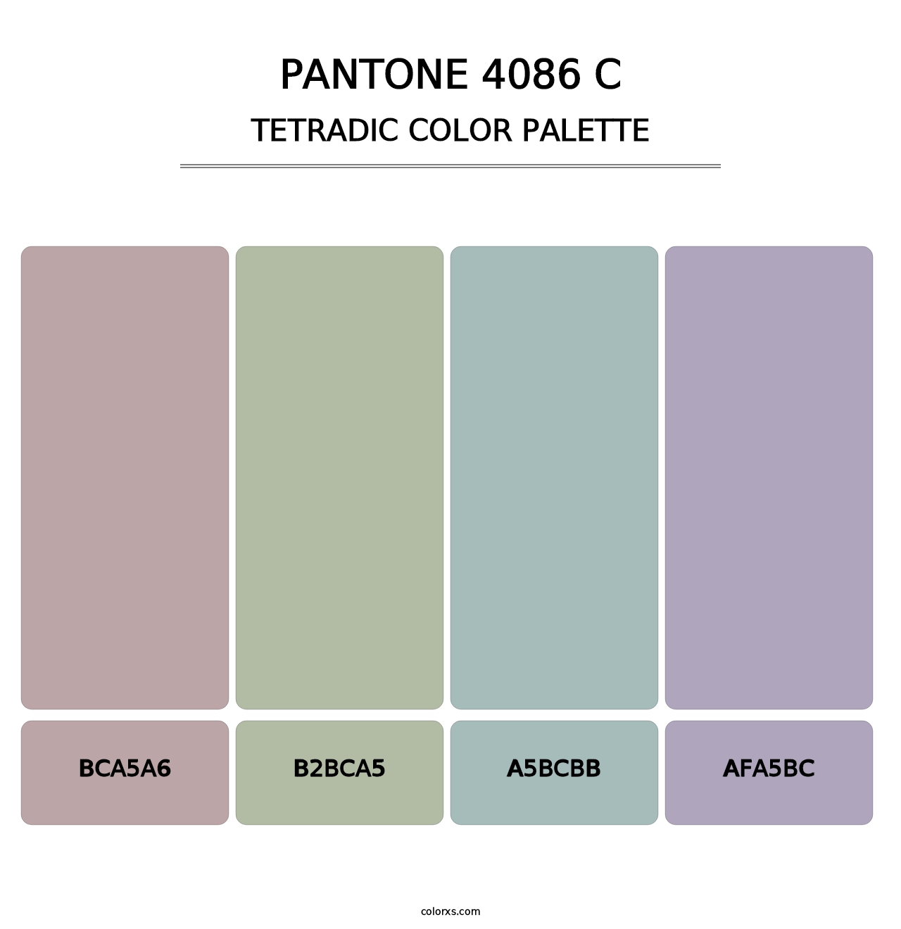 PANTONE 4086 C - Tetradic Color Palette