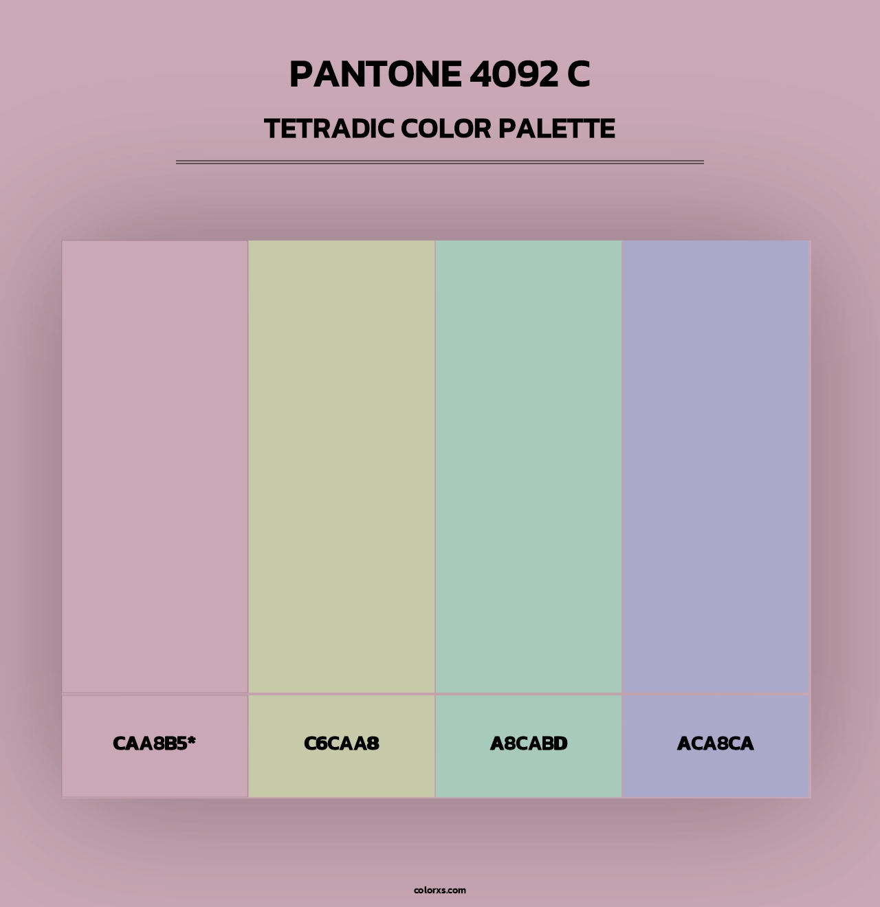 PANTONE 4092 C - Tetradic Color Palette