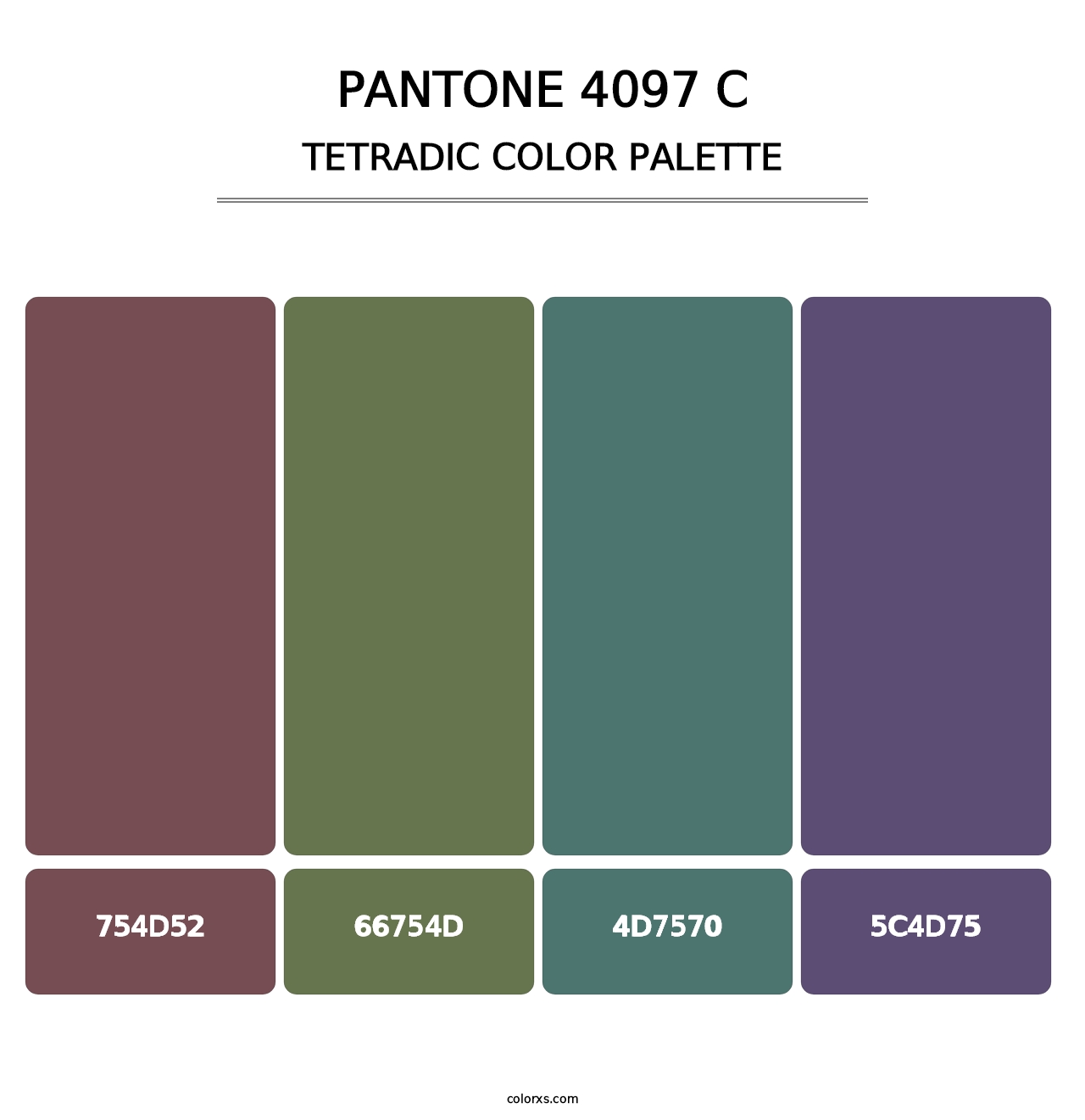 PANTONE 4097 C - Tetradic Color Palette