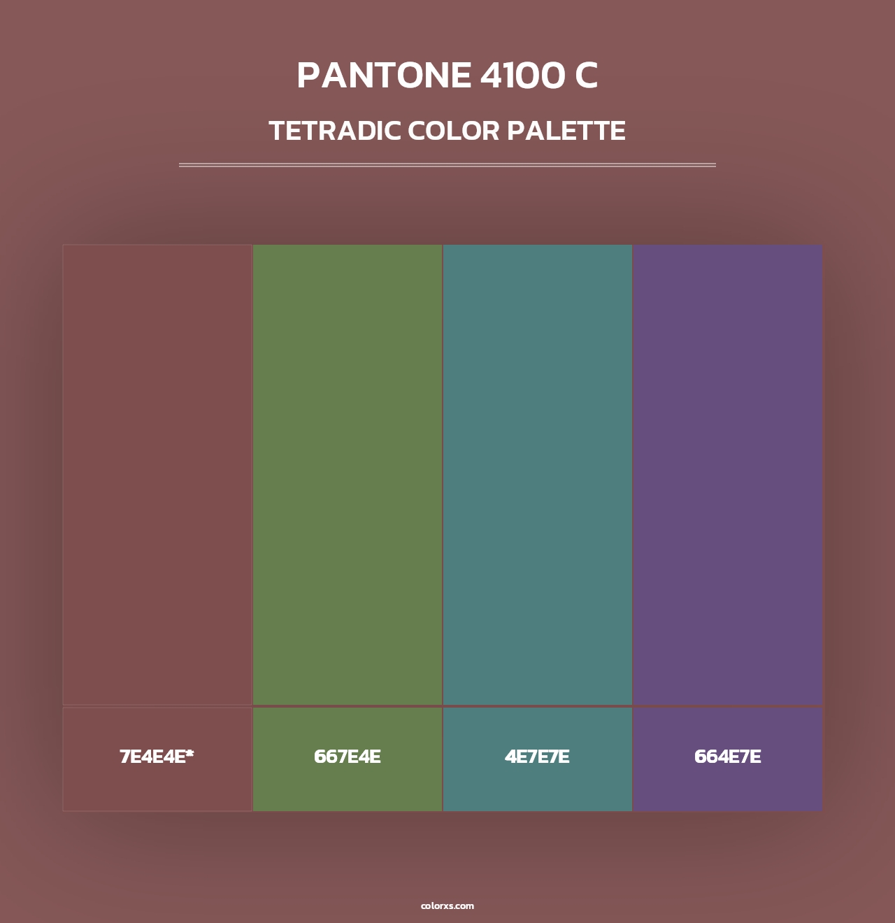 PANTONE 4100 C - Tetradic Color Palette