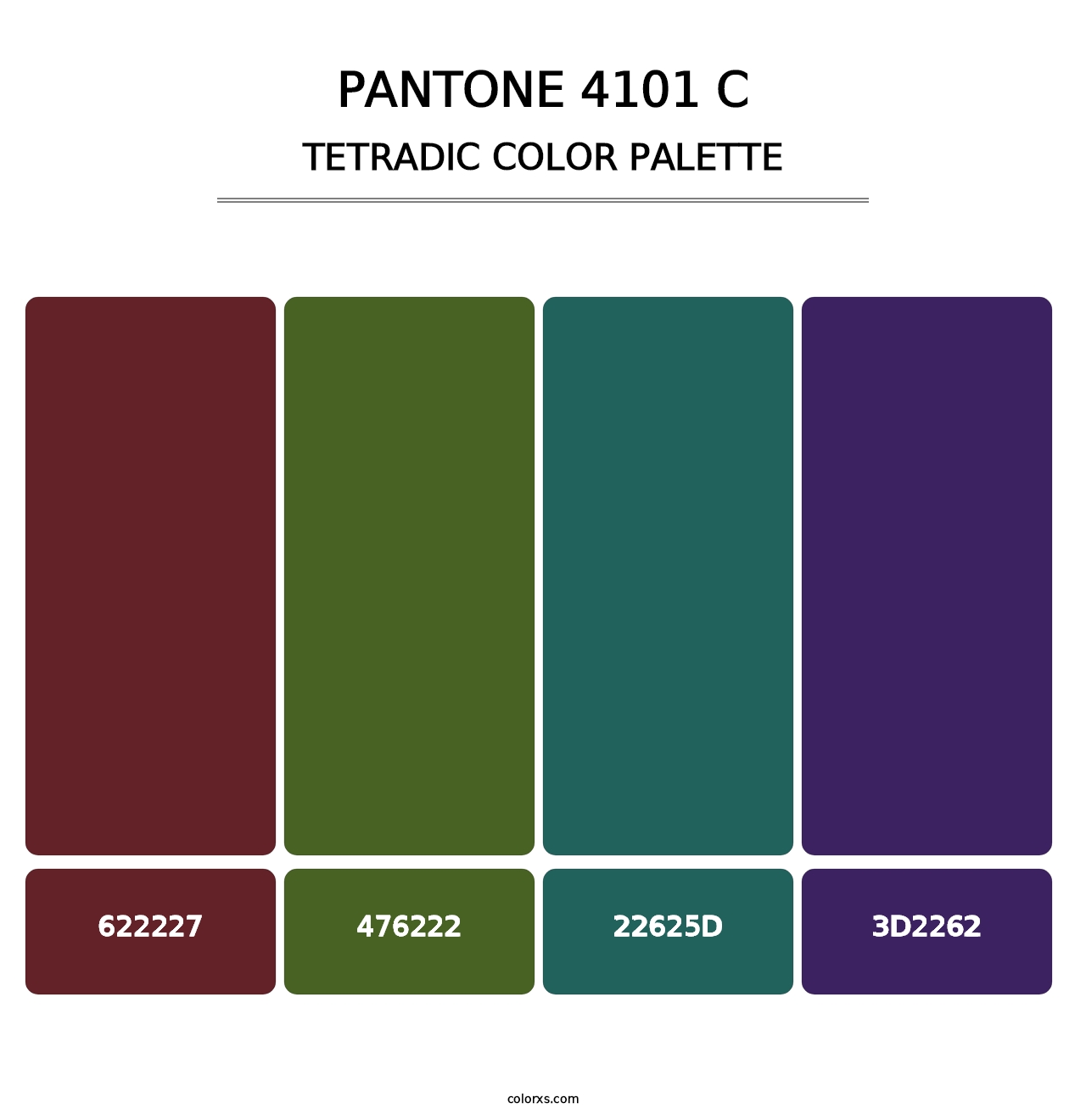 PANTONE 4101 C - Tetradic Color Palette