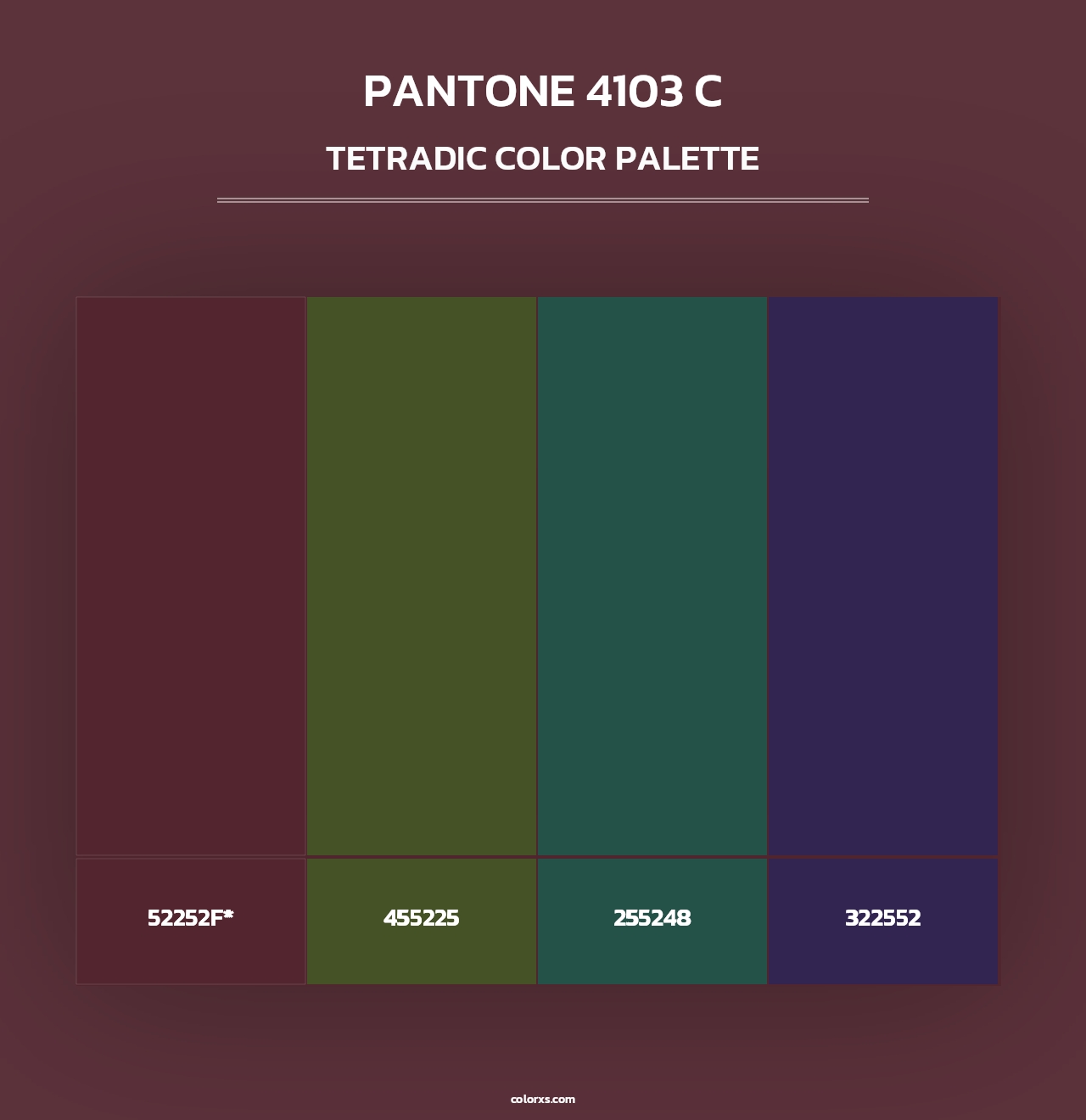 PANTONE 4103 C - Tetradic Color Palette