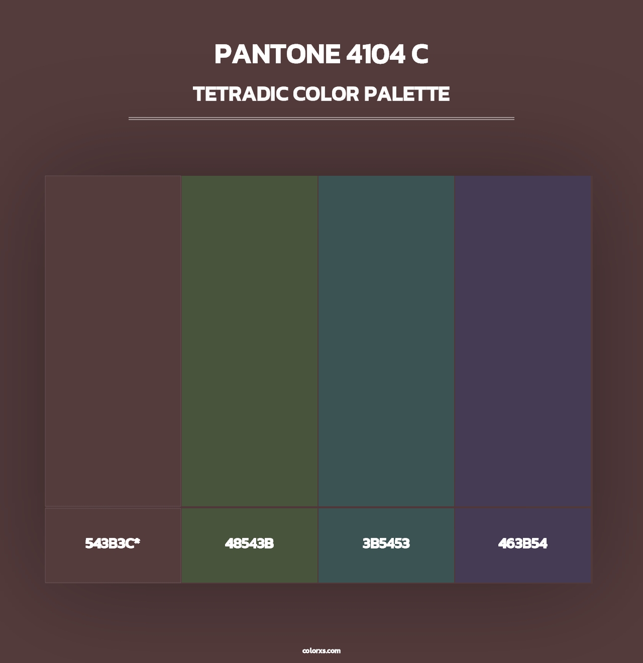 PANTONE 4104 C - Tetradic Color Palette