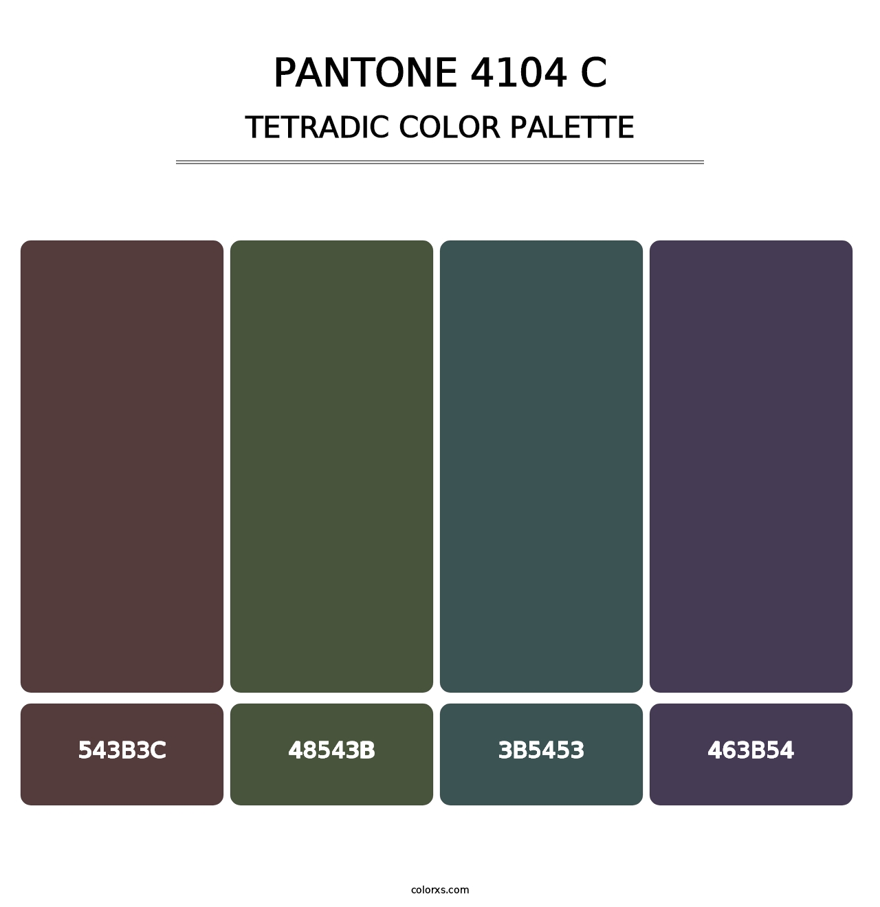 PANTONE 4104 C - Tetradic Color Palette