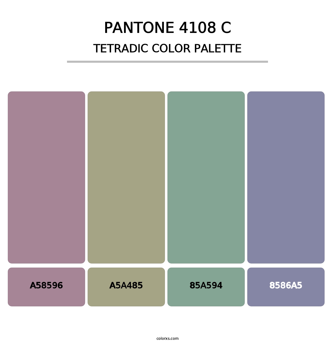 PANTONE 4108 C - Tetradic Color Palette