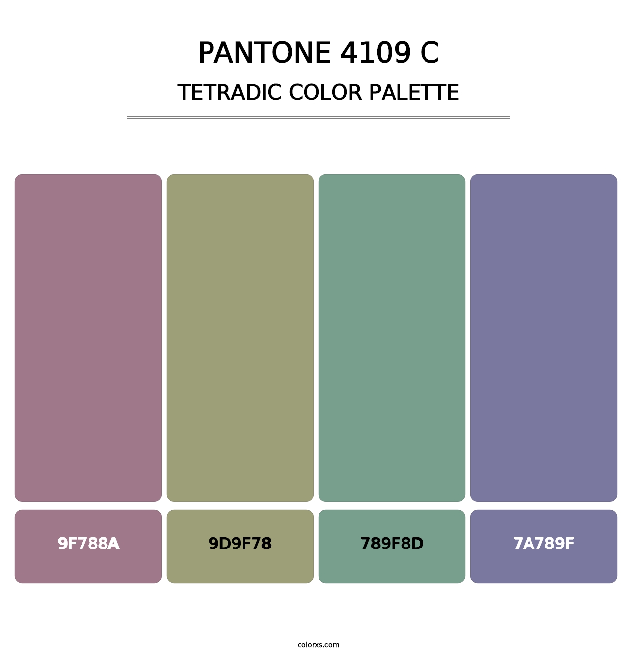 PANTONE 4109 C - Tetradic Color Palette