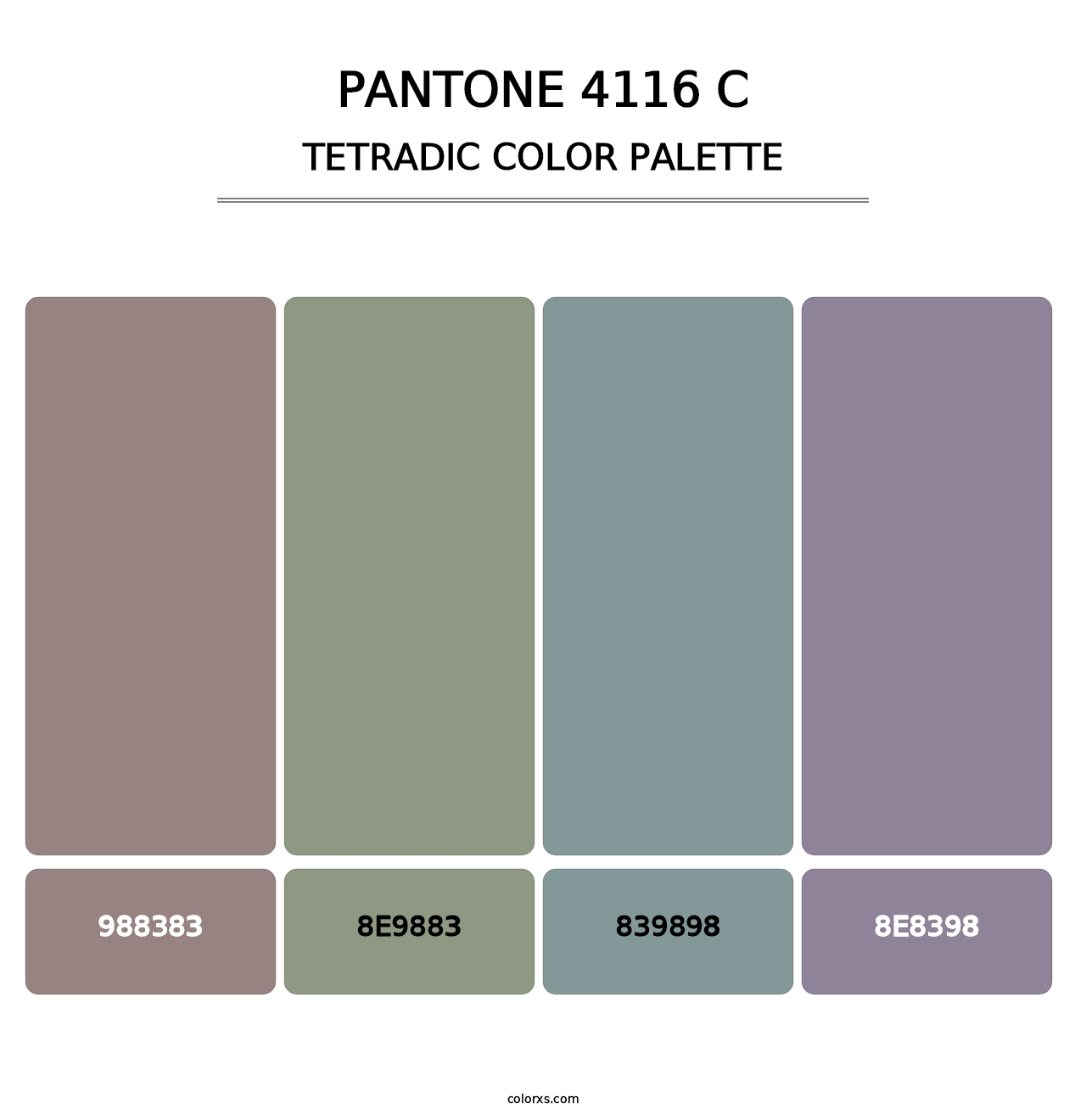 PANTONE 4116 C - Tetradic Color Palette