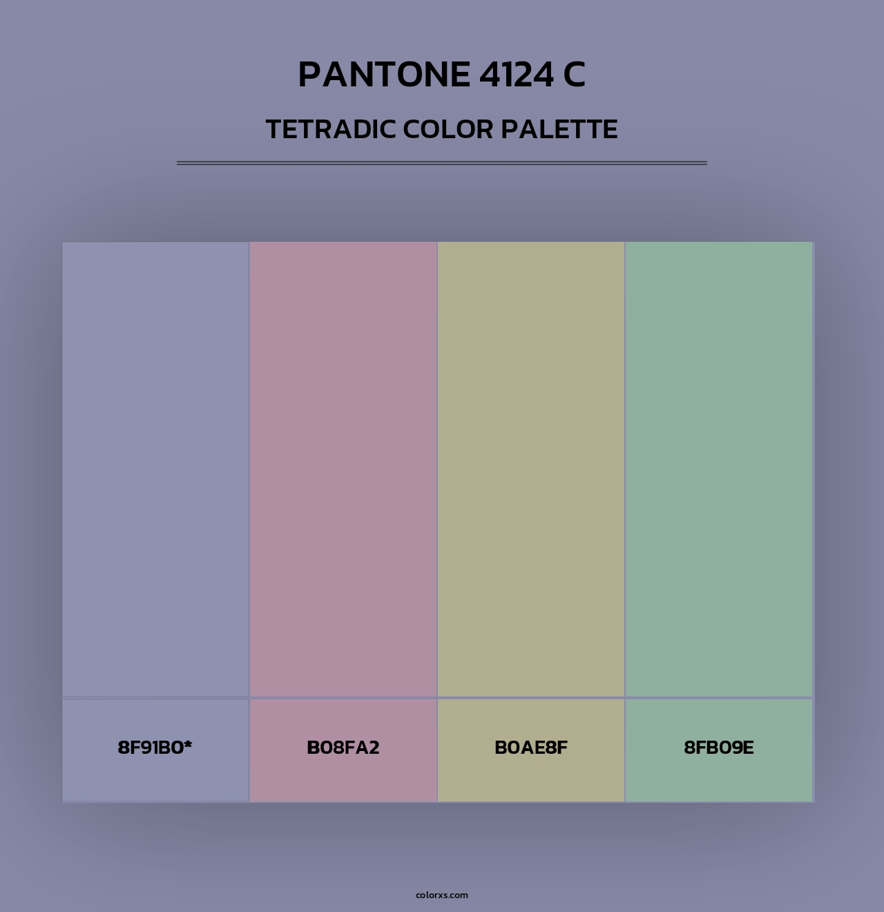 PANTONE 4124 C - Tetradic Color Palette