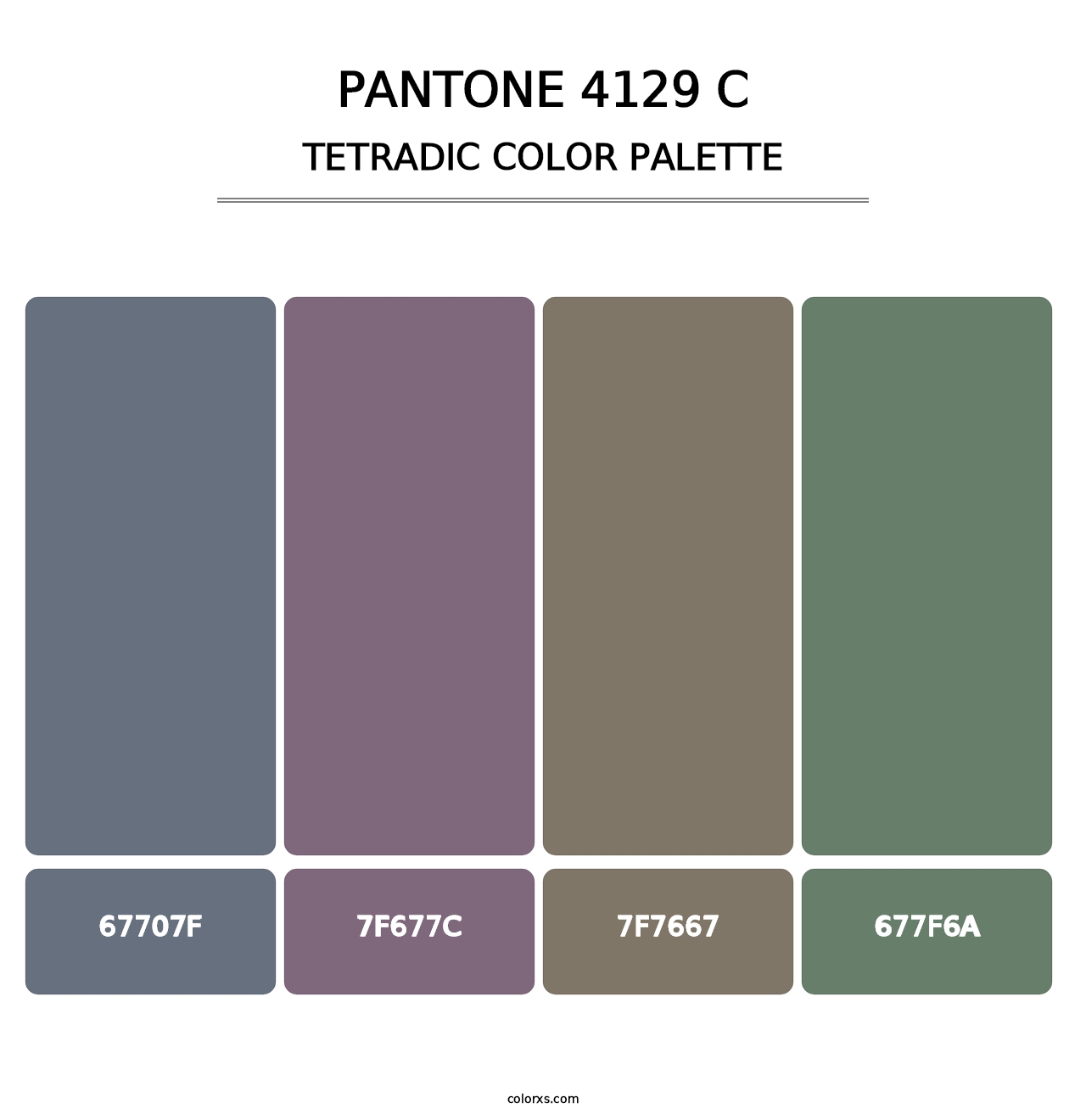PANTONE 4129 C - Tetradic Color Palette