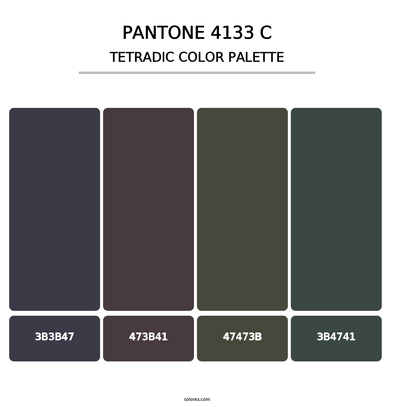 PANTONE 4133 C - Tetradic Color Palette