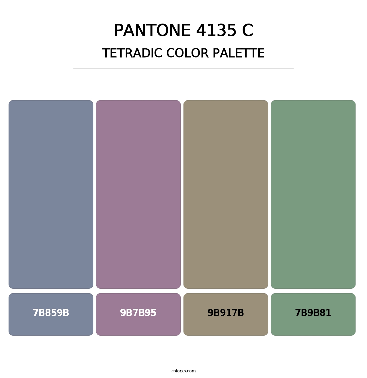 PANTONE 4135 C - Tetradic Color Palette