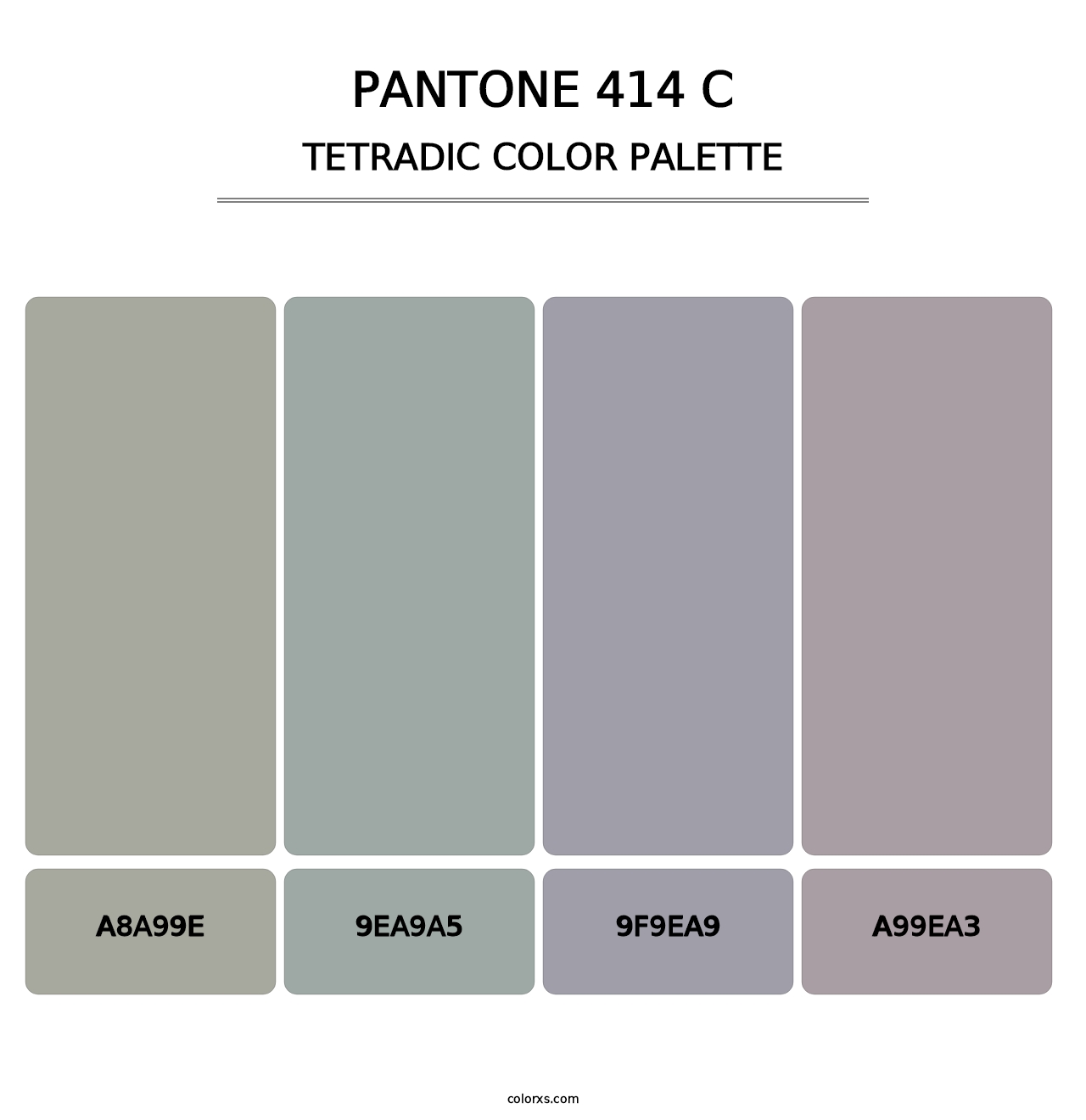 PANTONE 414 C - Tetradic Color Palette