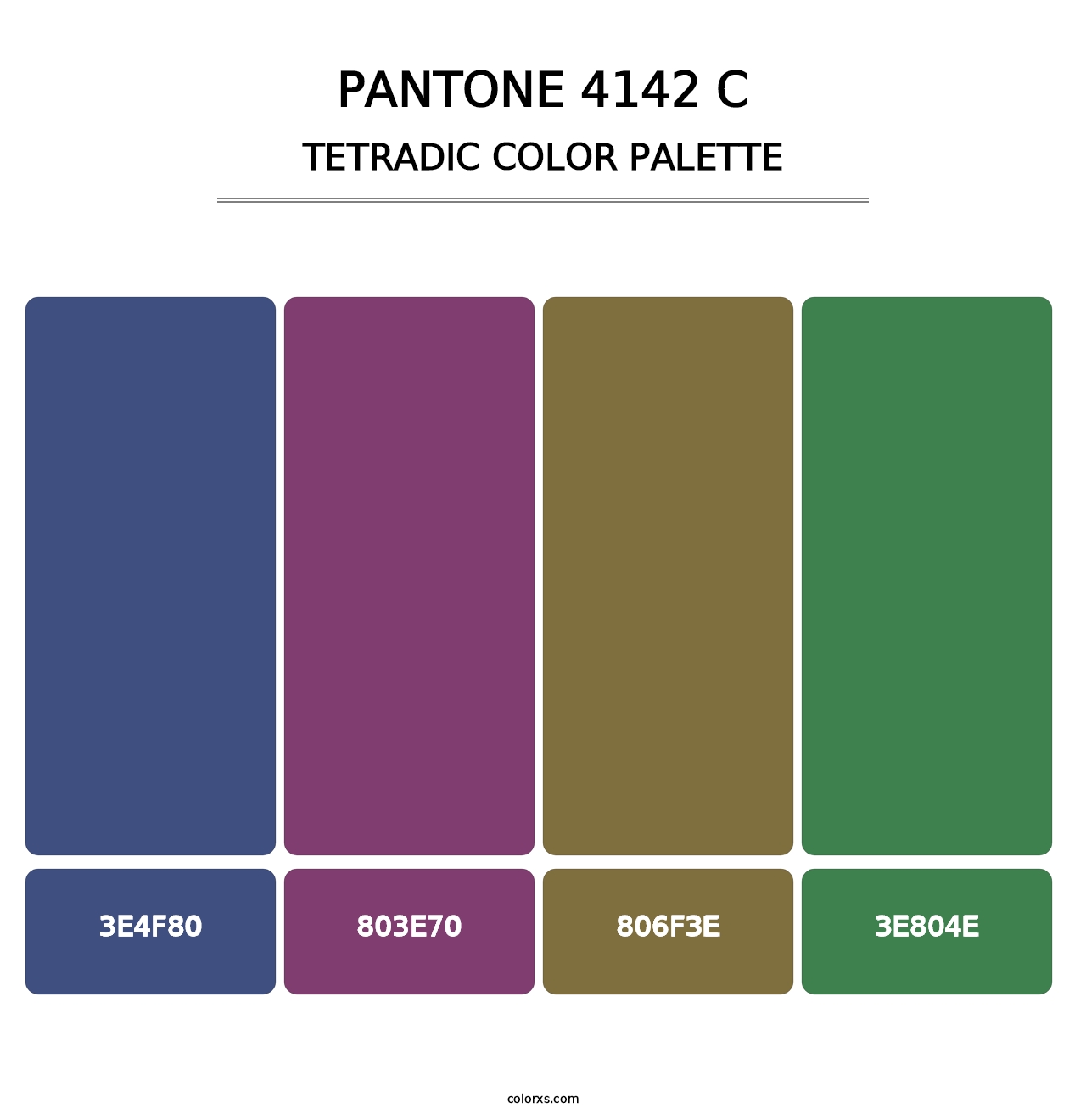 PANTONE 4142 C - Tetradic Color Palette