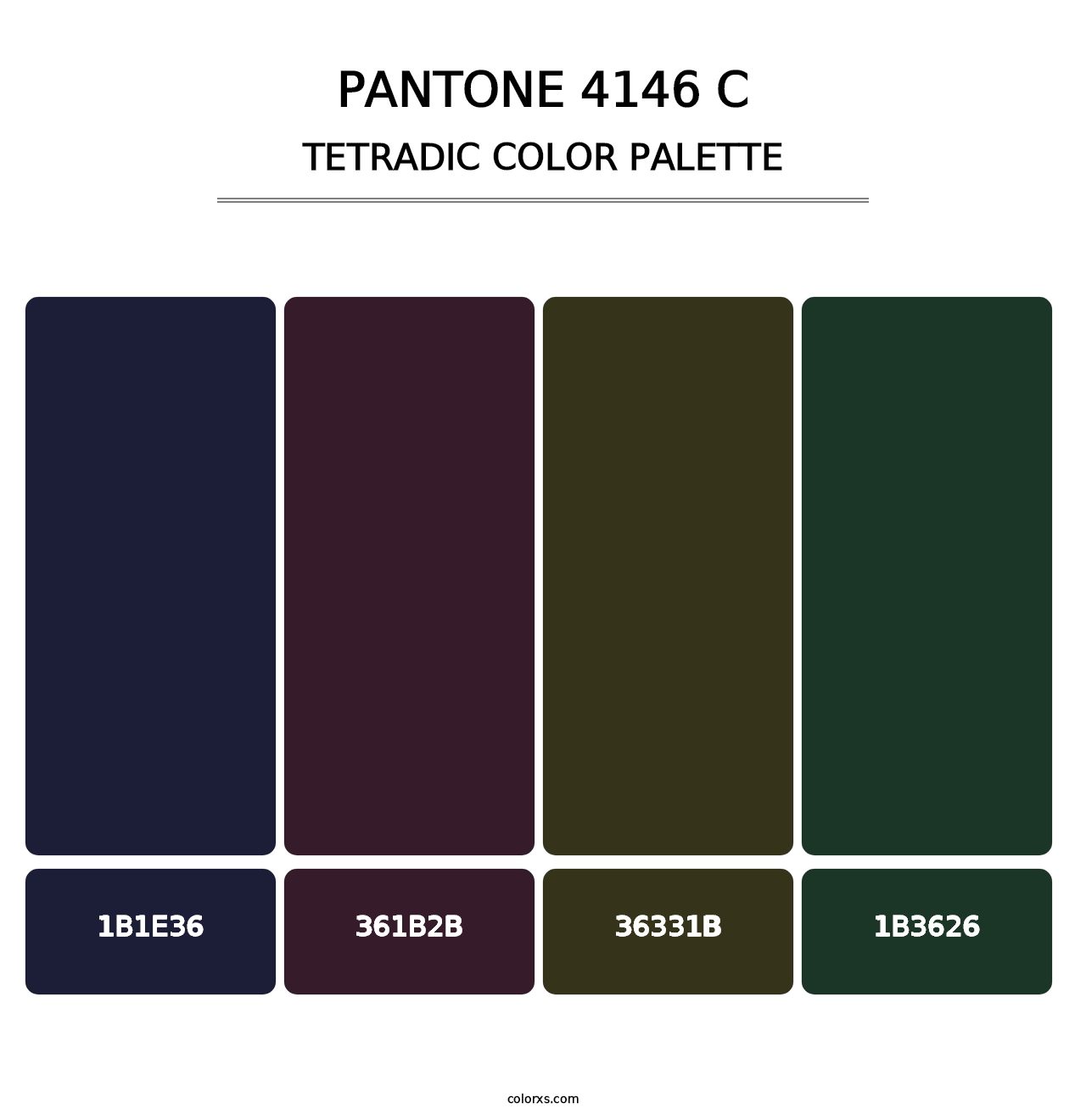 PANTONE 4146 C - Tetradic Color Palette