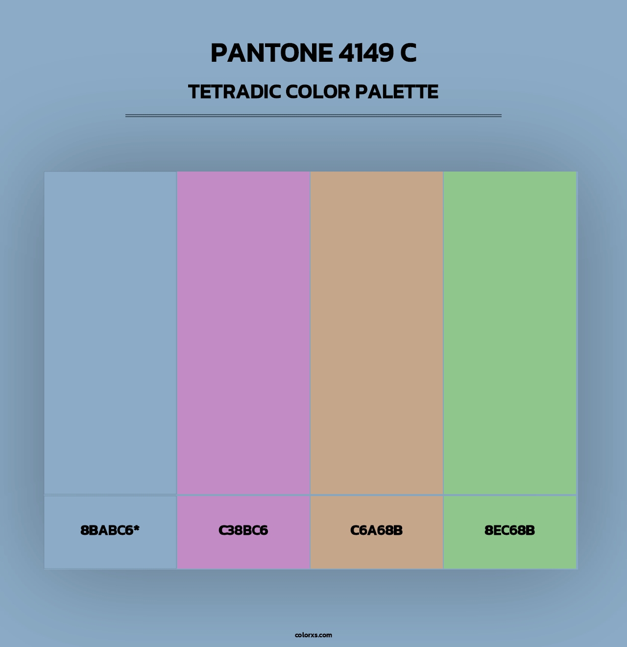 PANTONE 4149 C - Tetradic Color Palette