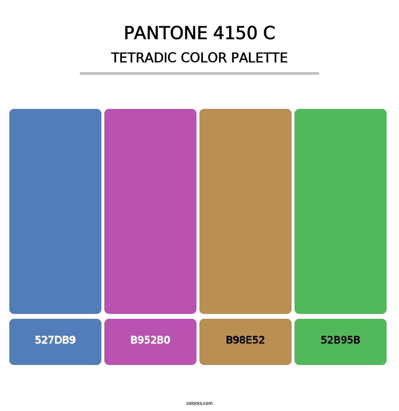 PANTONE 4150 C - Tetradic Color Palette