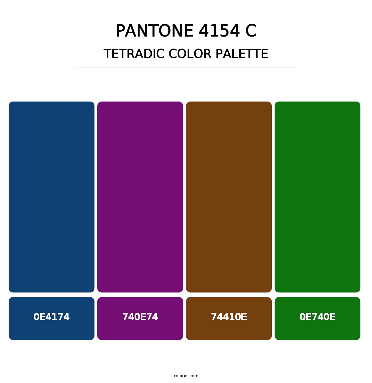 PANTONE 4154 C - Tetradic Color Palette
