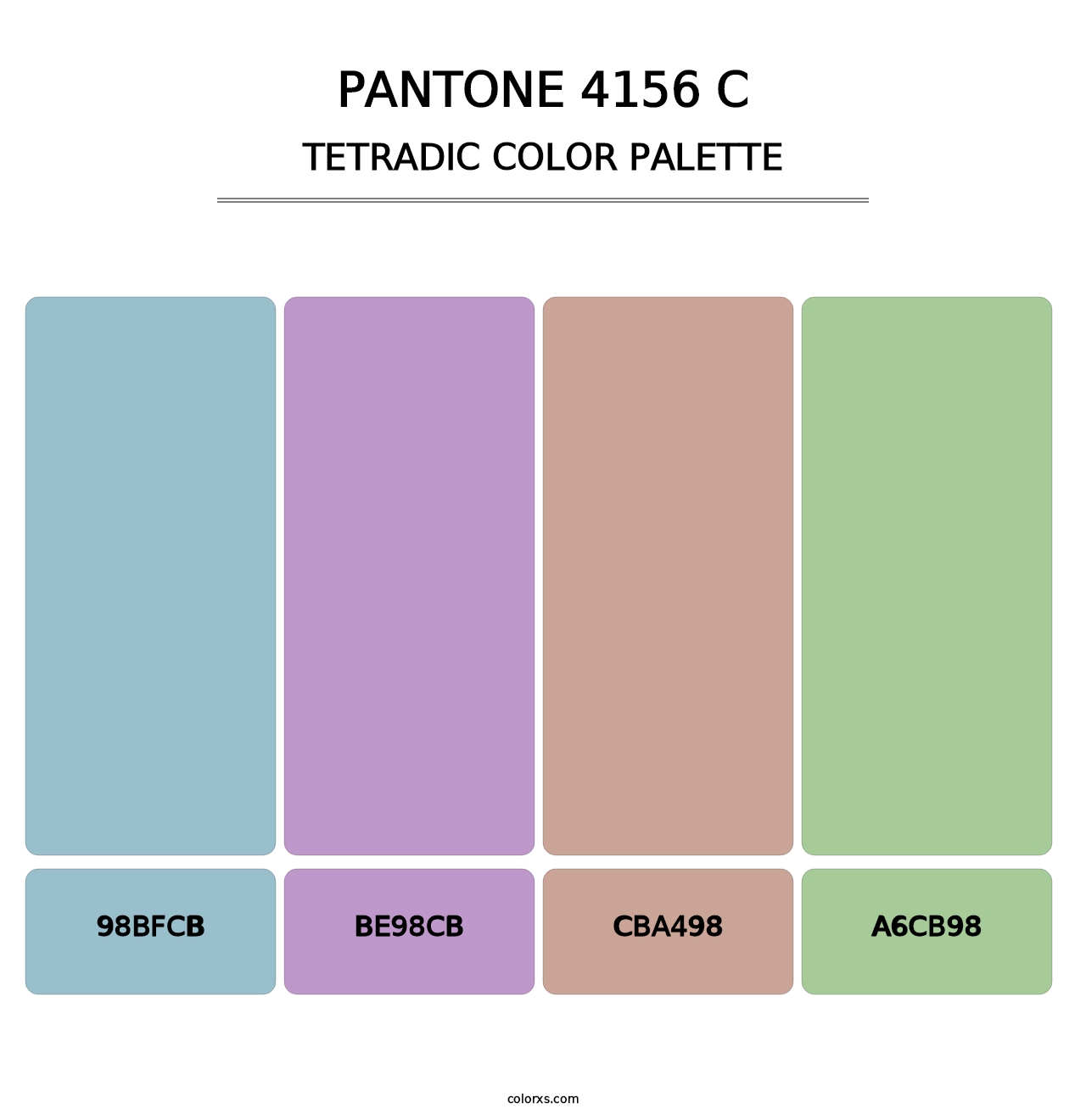 PANTONE 4156 C - Tetradic Color Palette