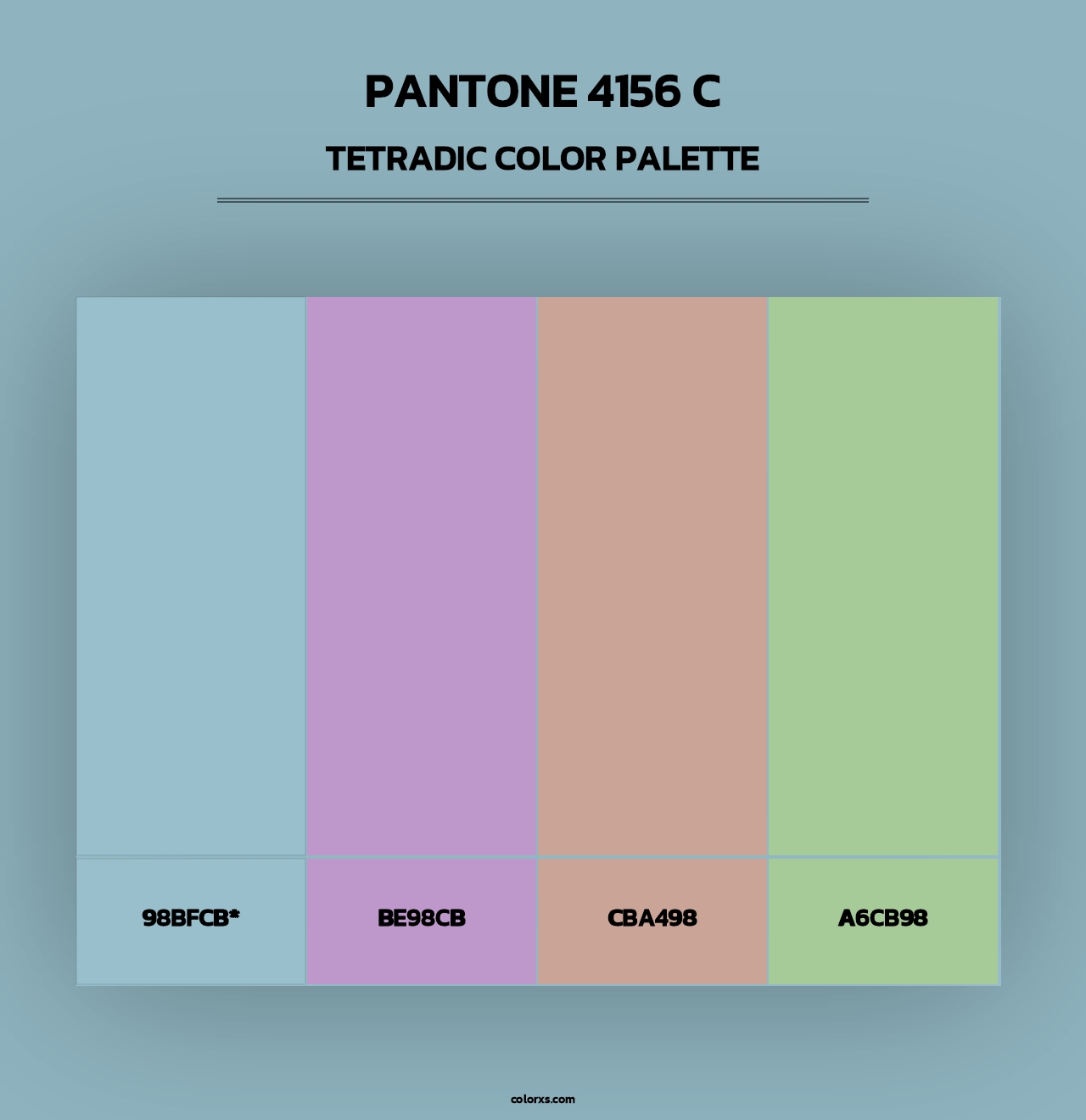 PANTONE 4156 C - Tetradic Color Palette