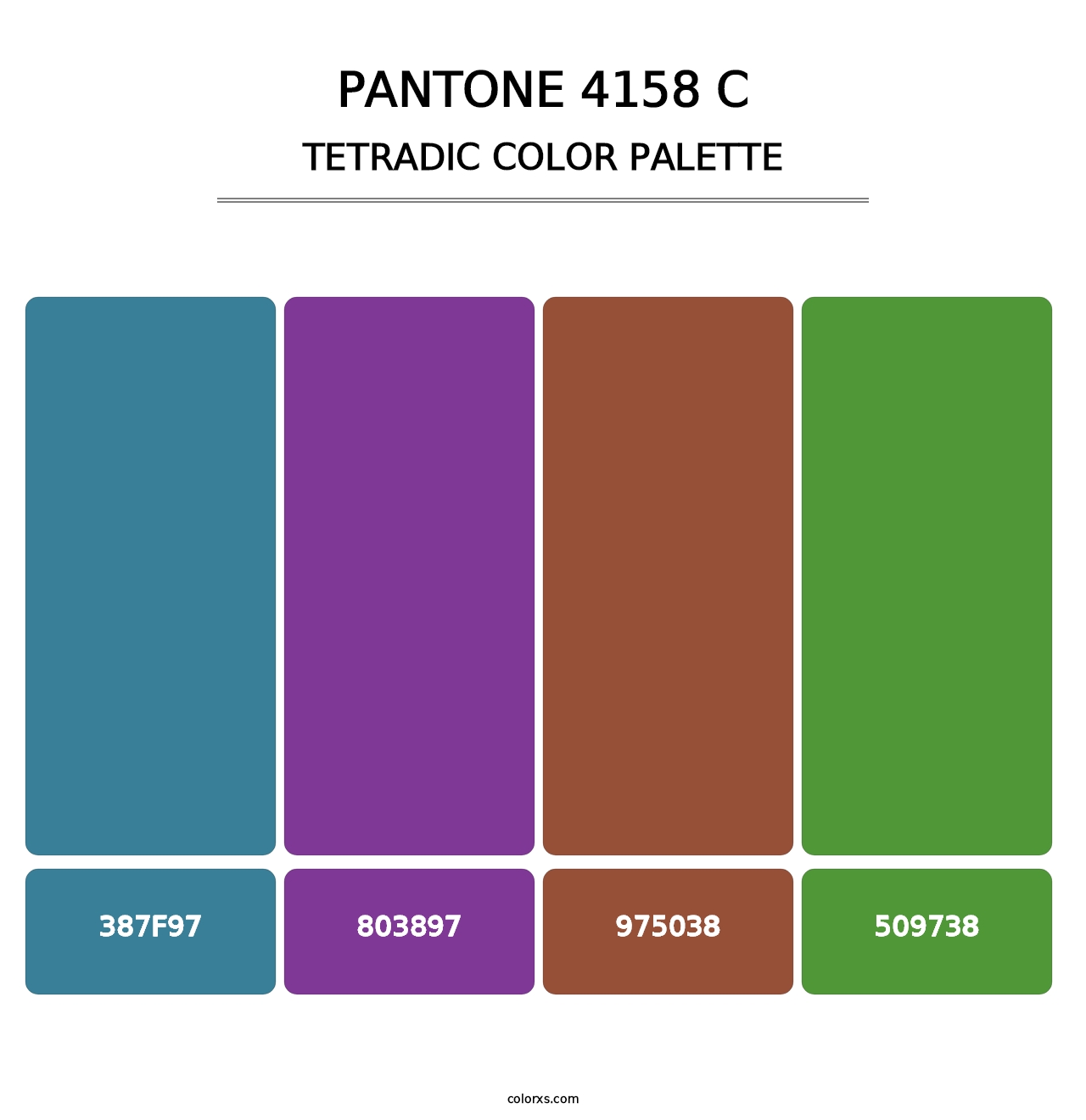 PANTONE 4158 C - Tetradic Color Palette