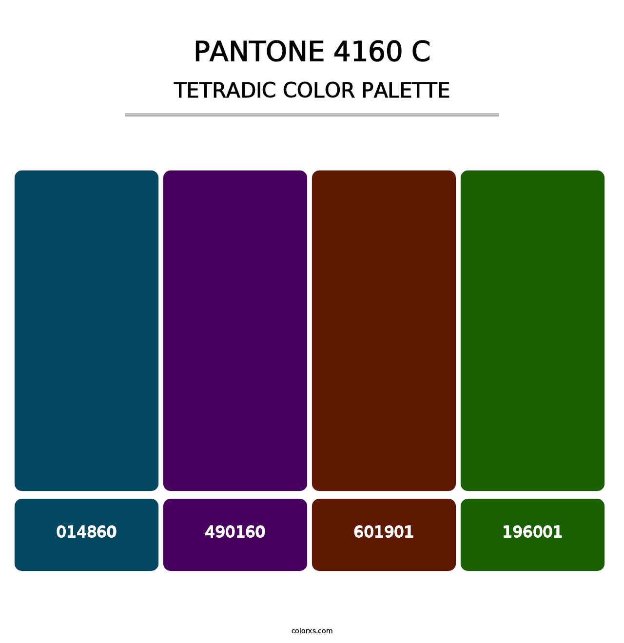 PANTONE 4160 C - Tetradic Color Palette