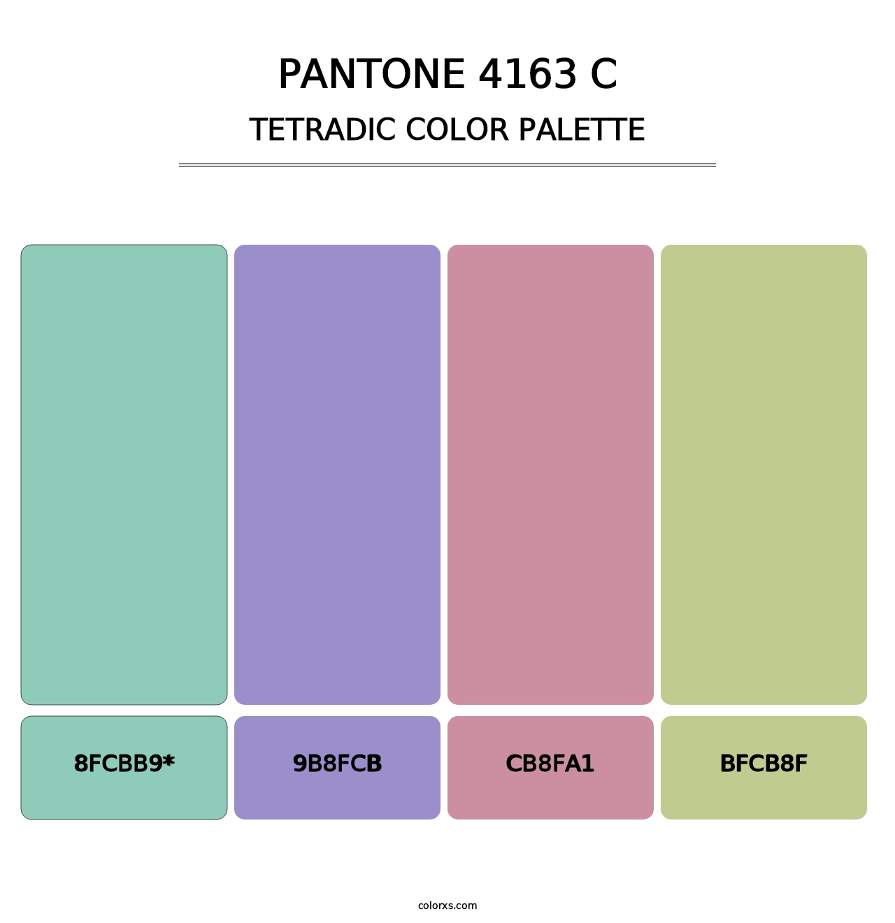 PANTONE 4163 C - Tetradic Color Palette