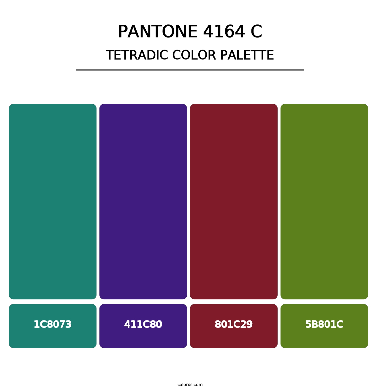 PANTONE 4164 C - Tetradic Color Palette