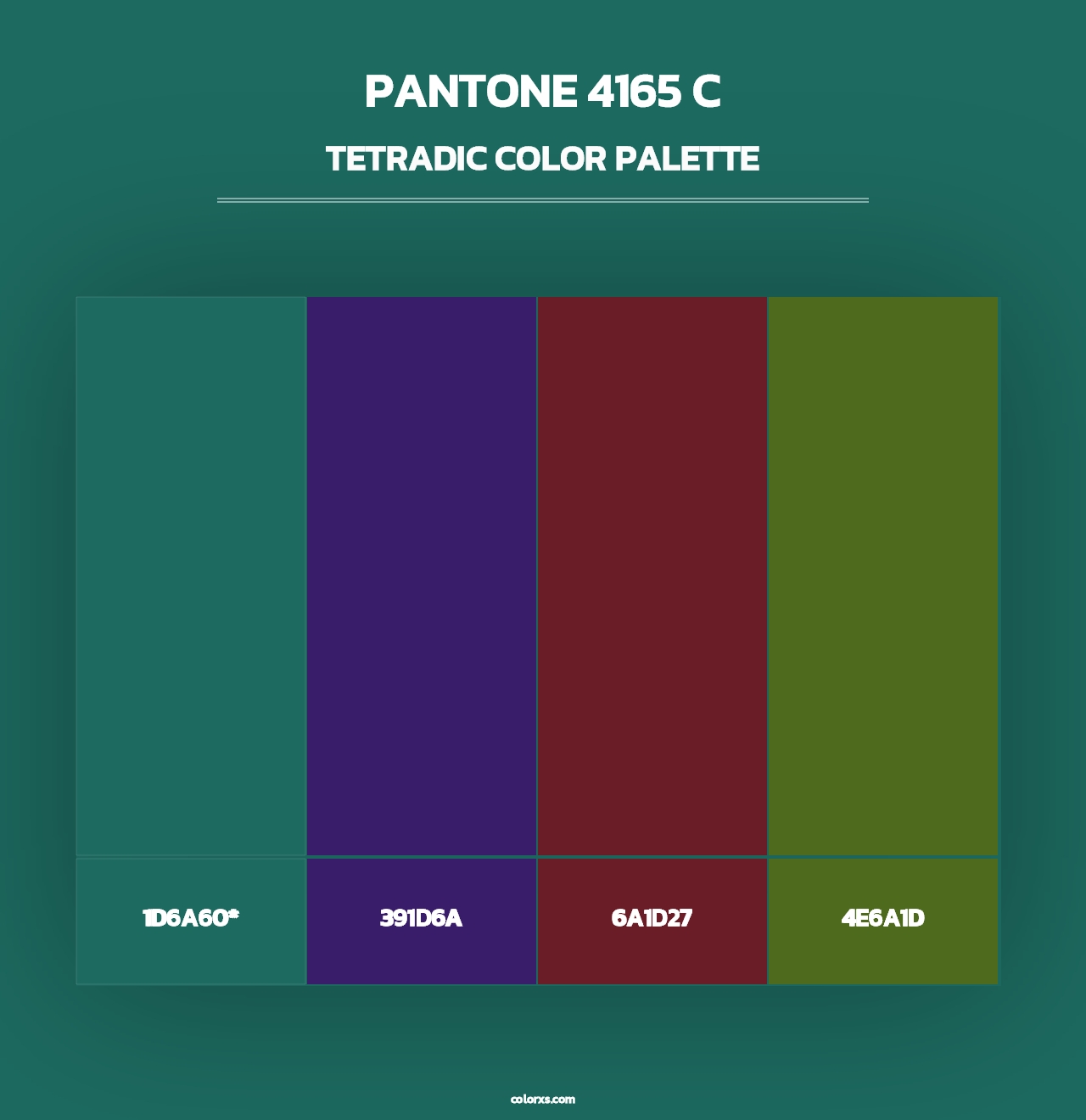PANTONE 4165 C - Tetradic Color Palette