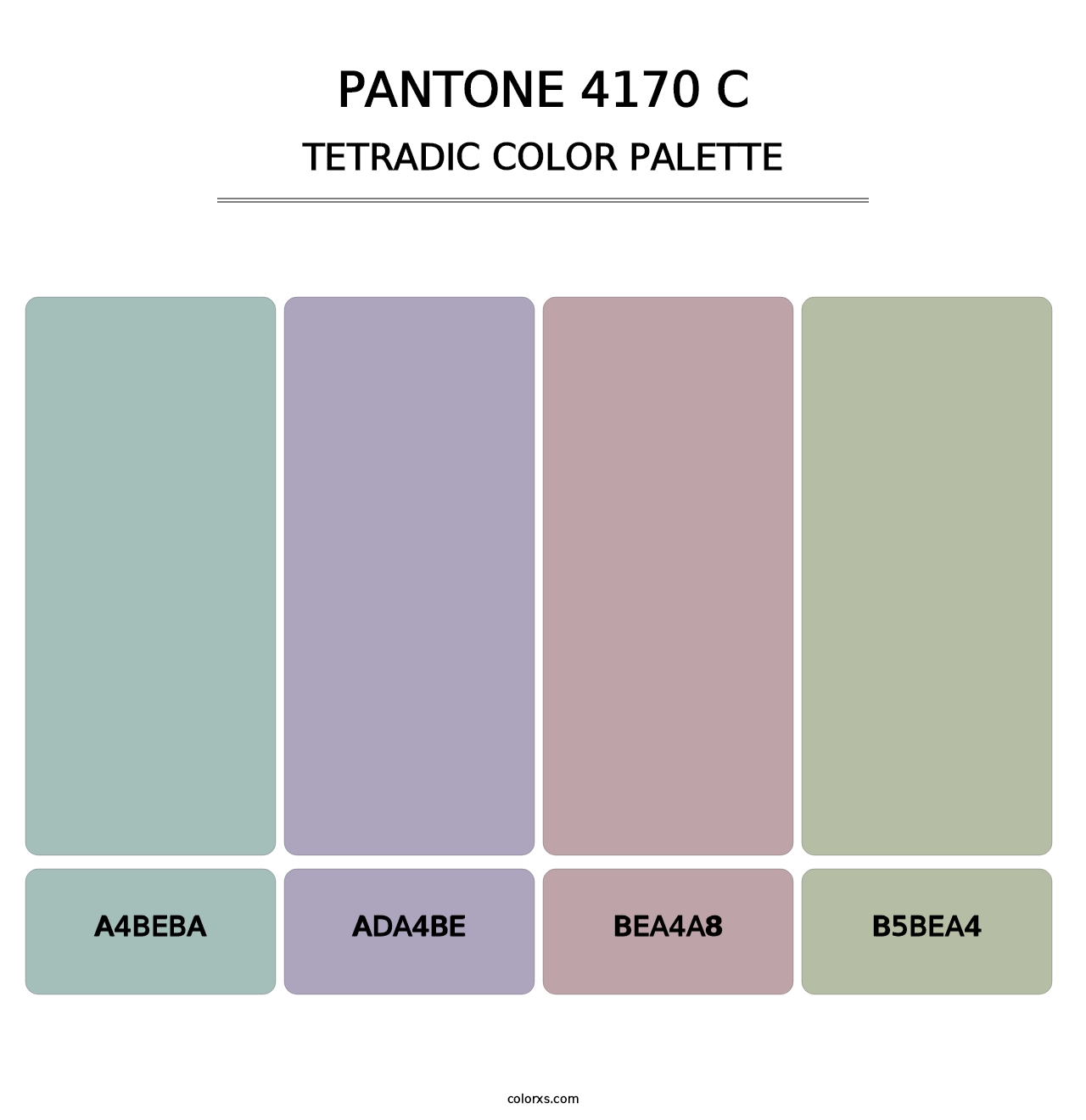PANTONE 4170 C - Tetradic Color Palette