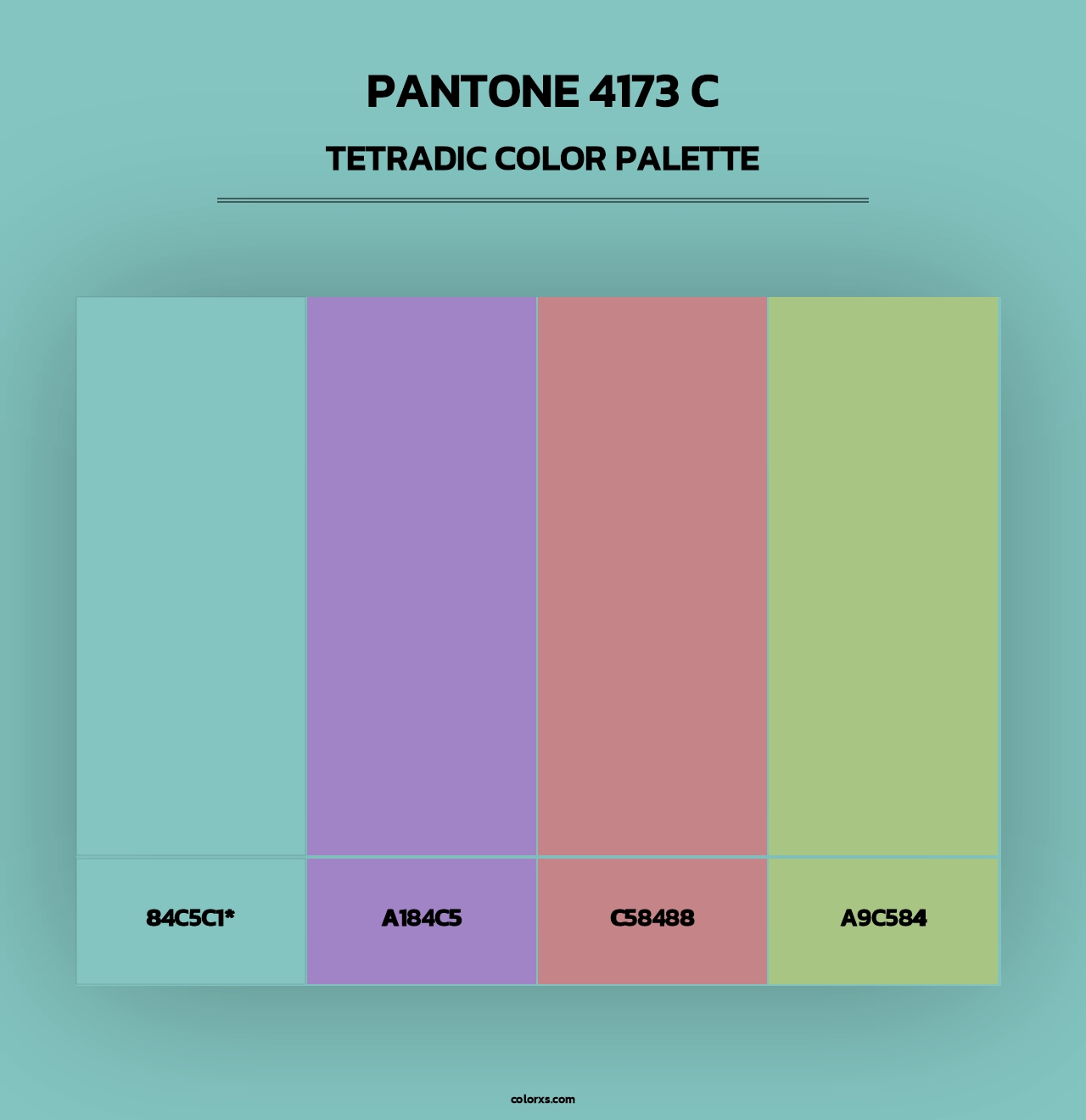 PANTONE 4173 C - Tetradic Color Palette