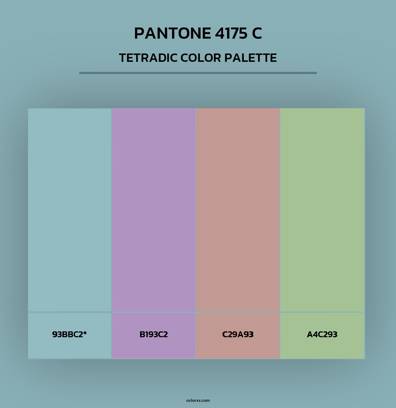 PANTONE 4175 C - Tetradic Color Palette