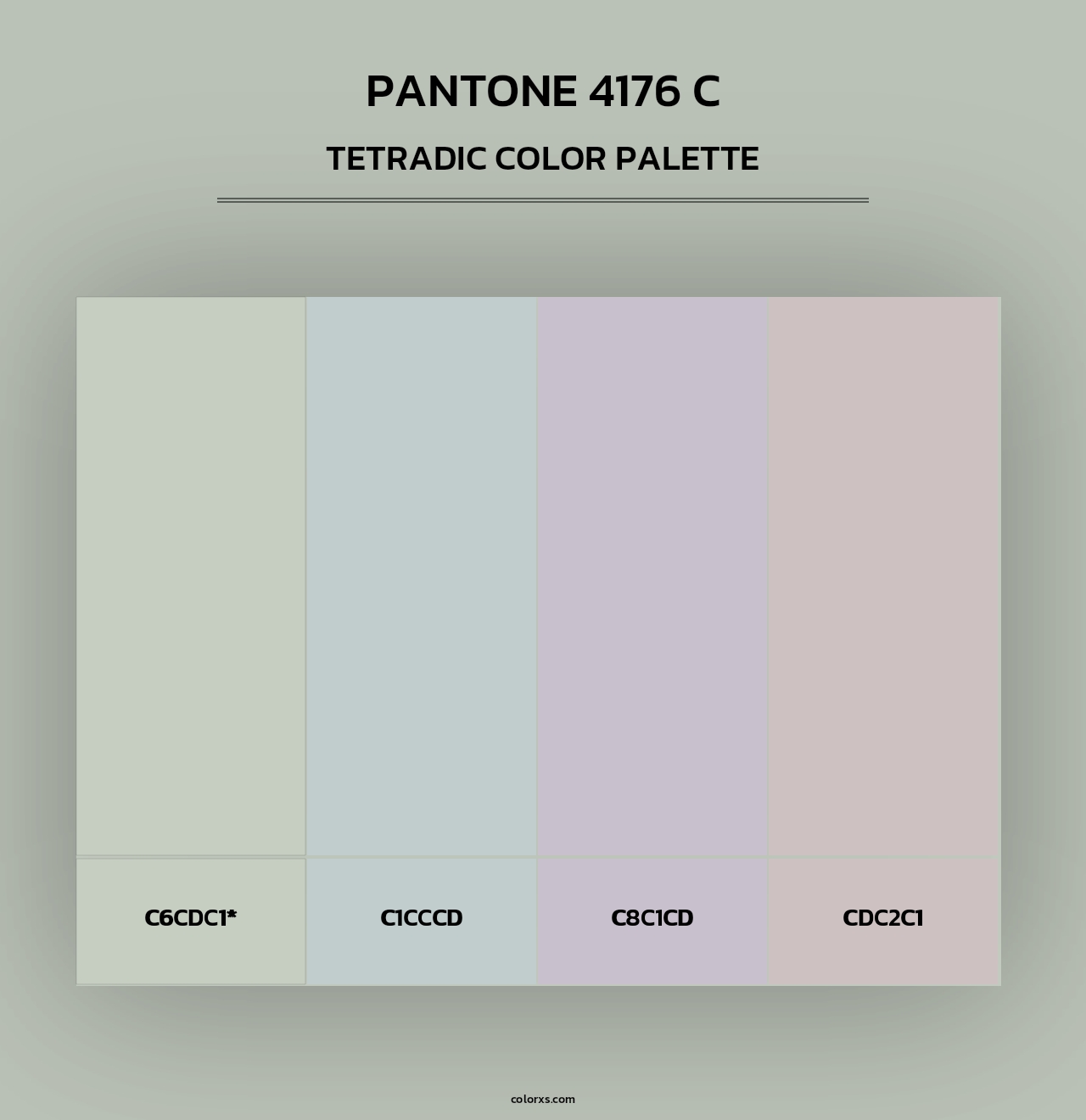 PANTONE 4176 C - Tetradic Color Palette