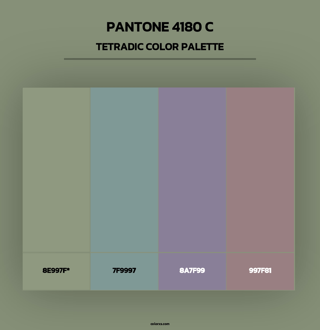 PANTONE 4180 C - Tetradic Color Palette