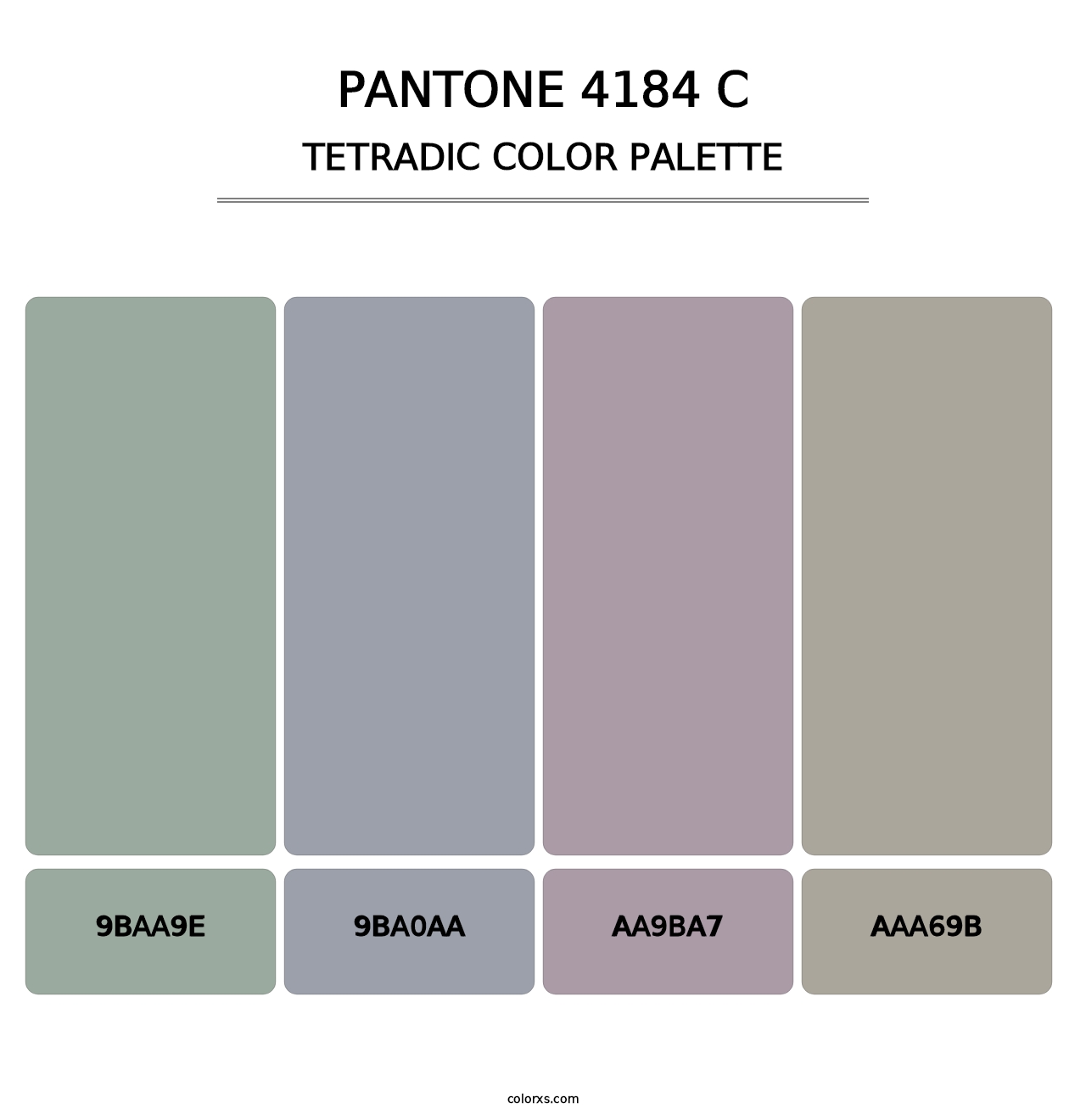 PANTONE 4184 C - Tetradic Color Palette