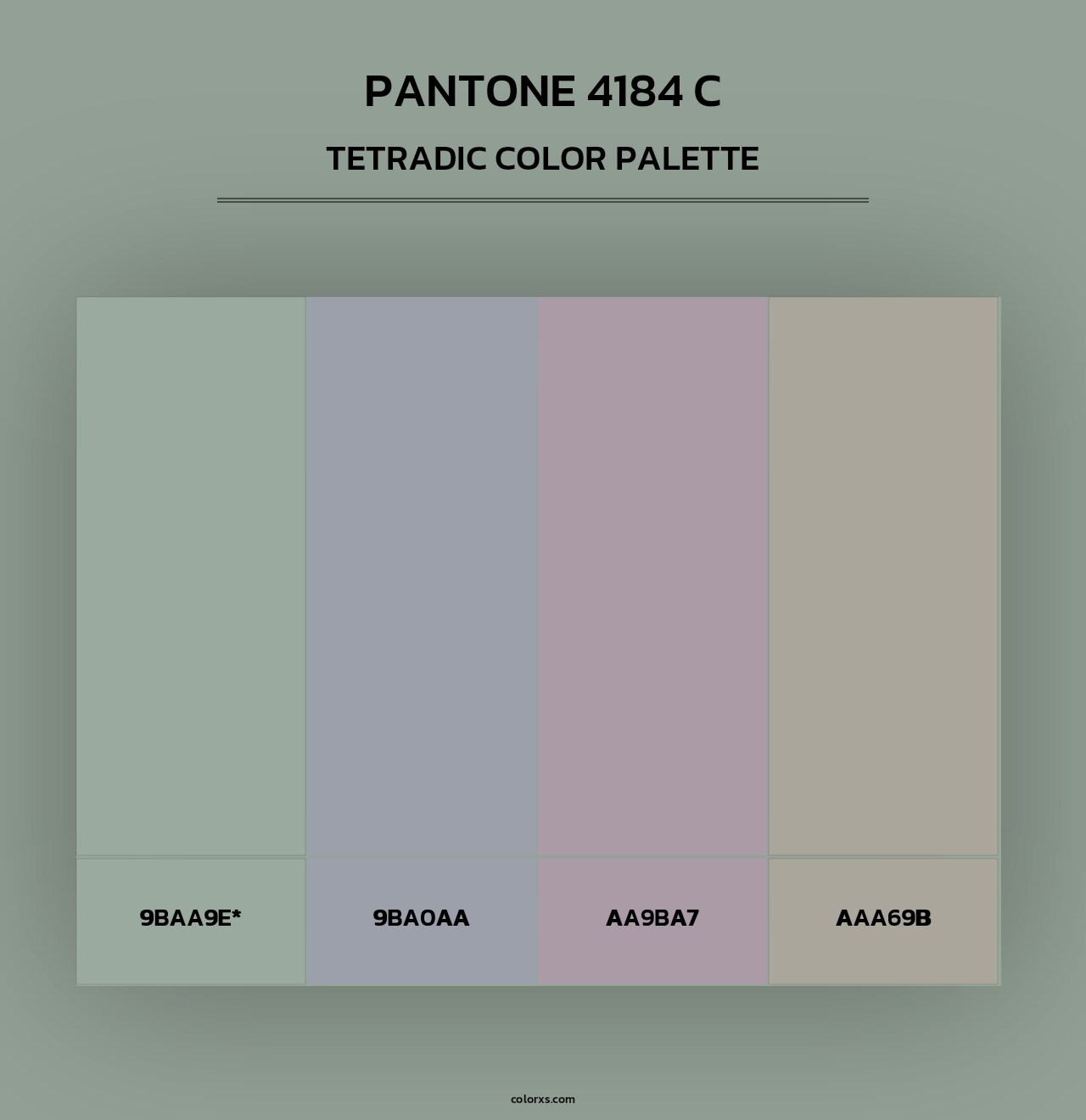 PANTONE 4184 C - Tetradic Color Palette