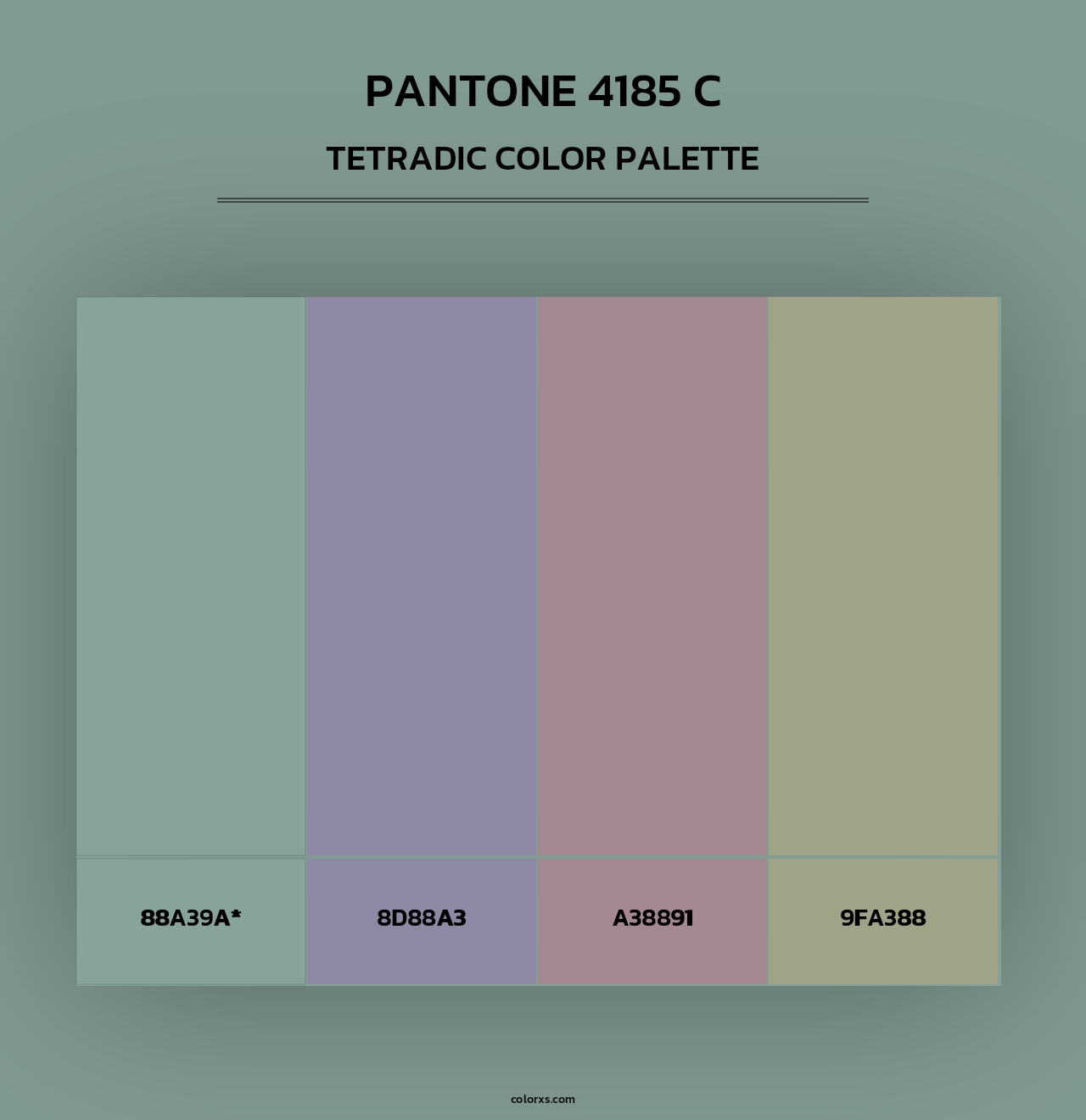 PANTONE 4185 C - Tetradic Color Palette